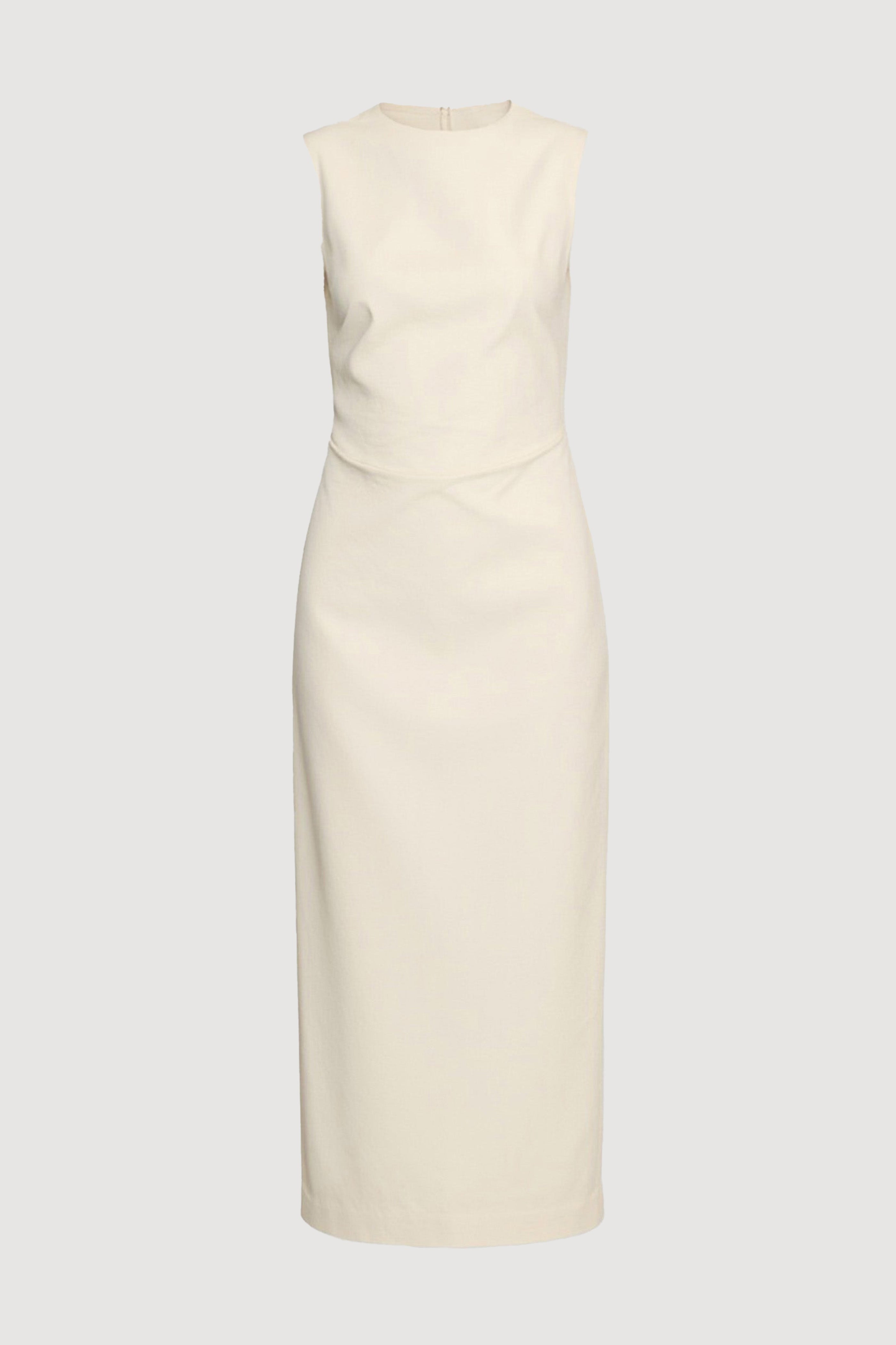 Inari Cotton Twill Boat-Neck Dress (Petite) Cream / Petite / L
