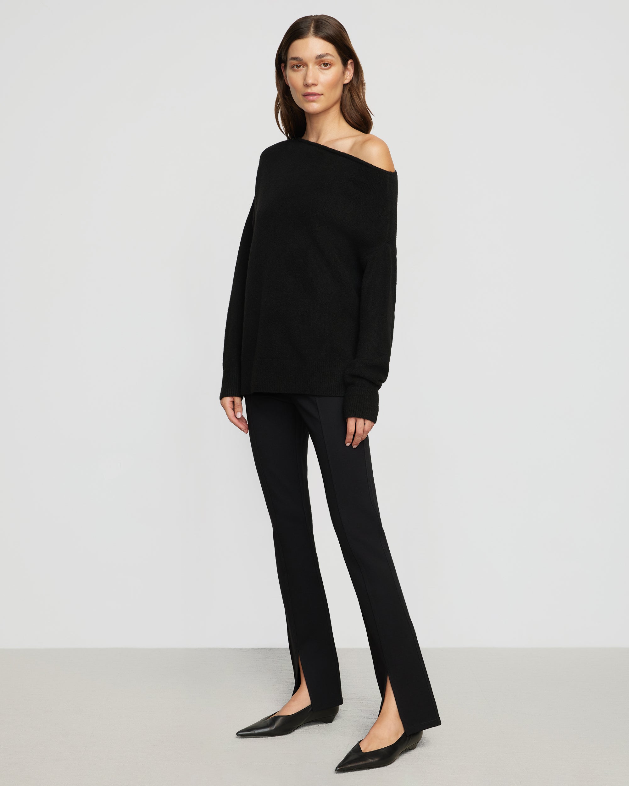 Slouchy Knit Sweater - Off White – Carbon38