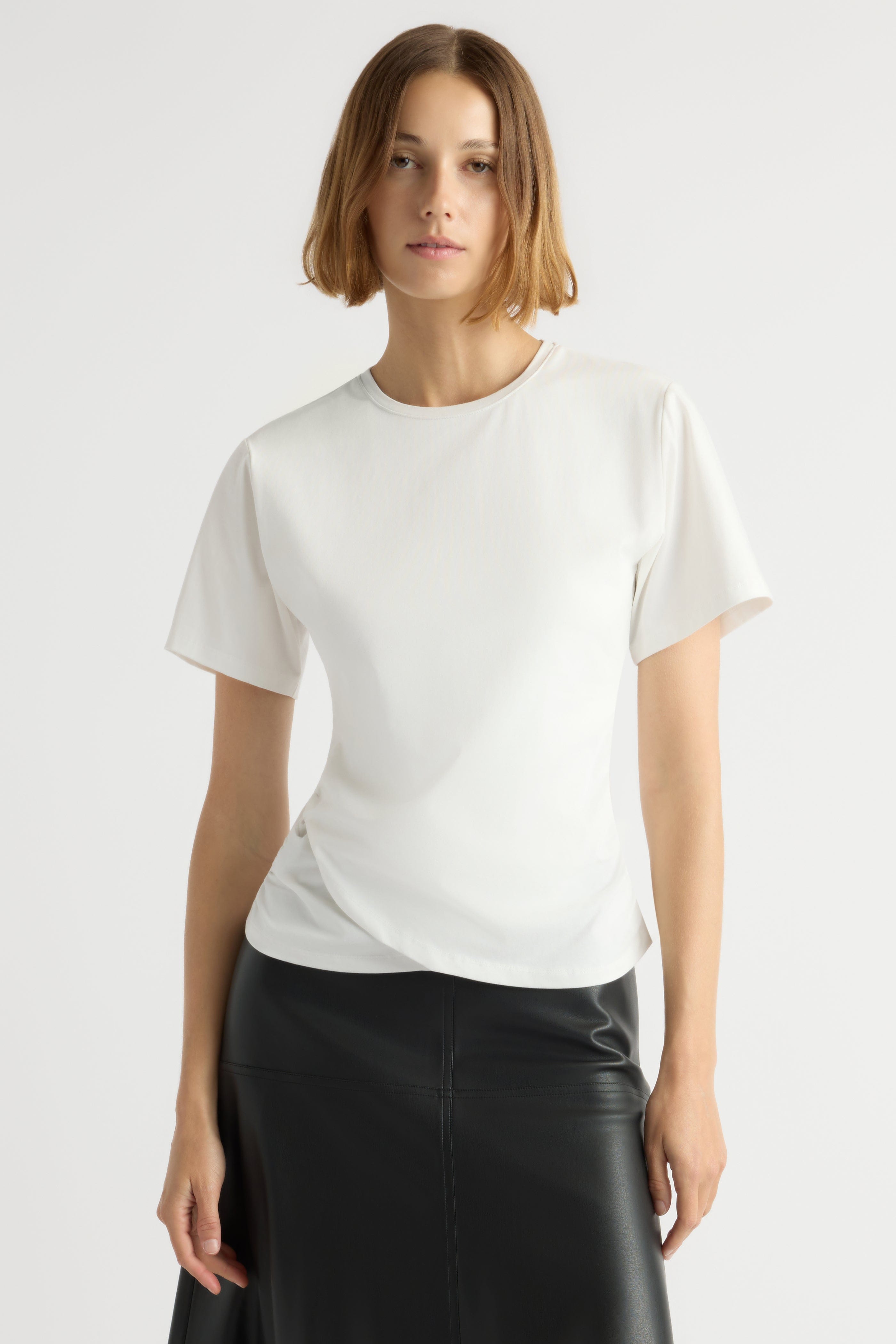 トップス fti Janette Front-Wrap Jersey Tee