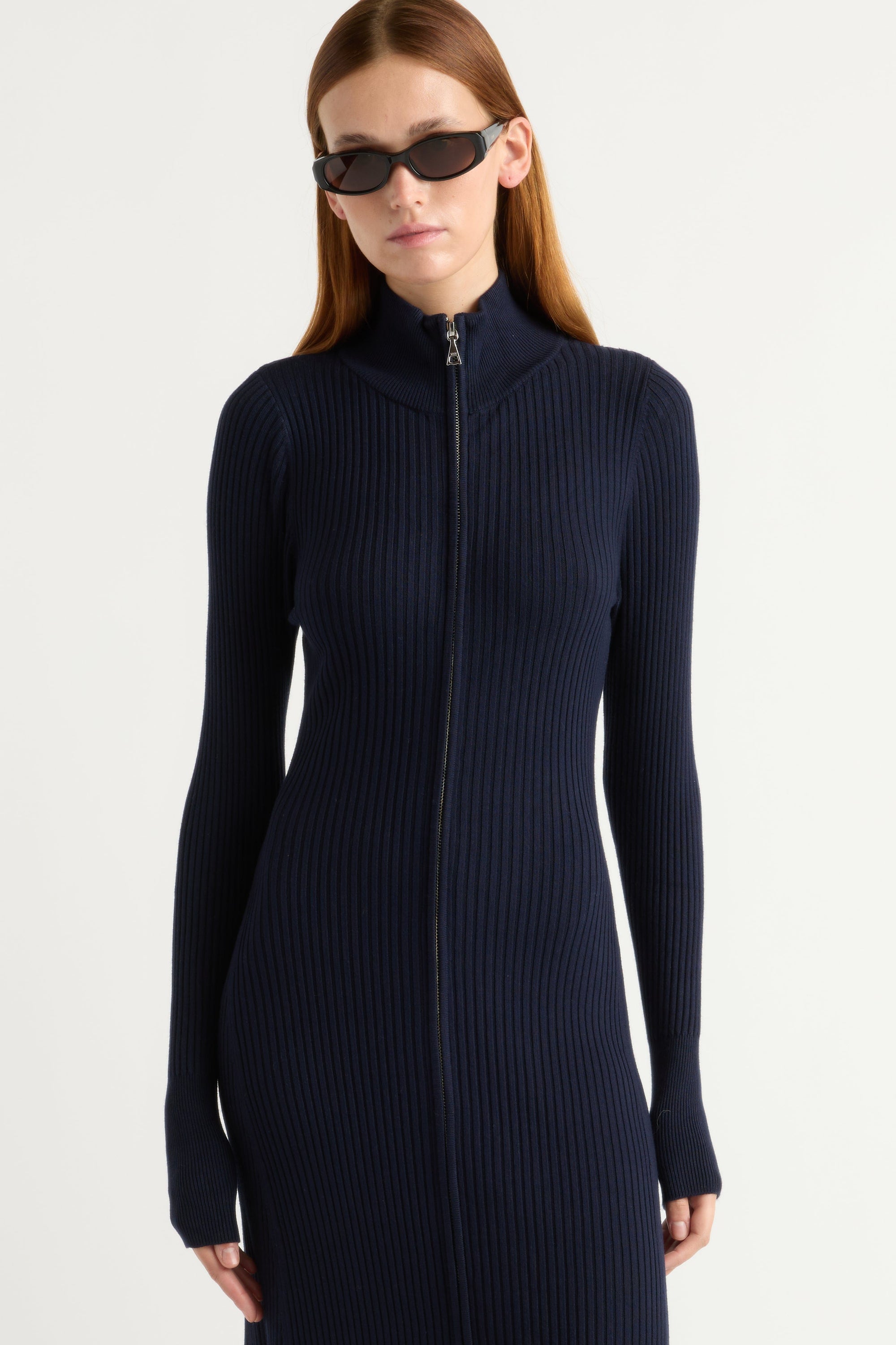 navy blue sweater dress Button Detail cable texture brings subtle dimension Navy Sweater Dress Outfits (18