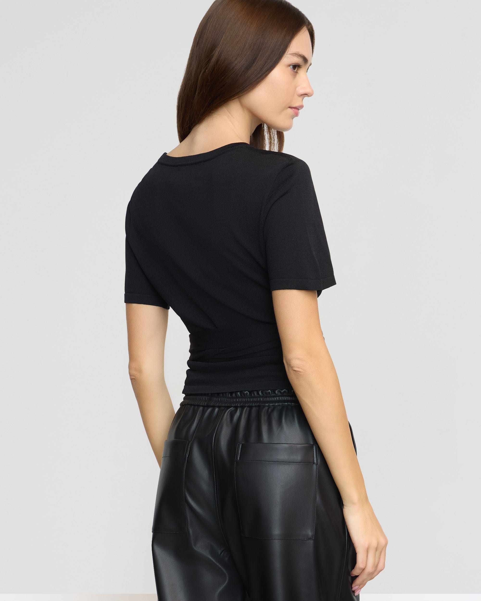 Jude Cropped Tie-Front Top