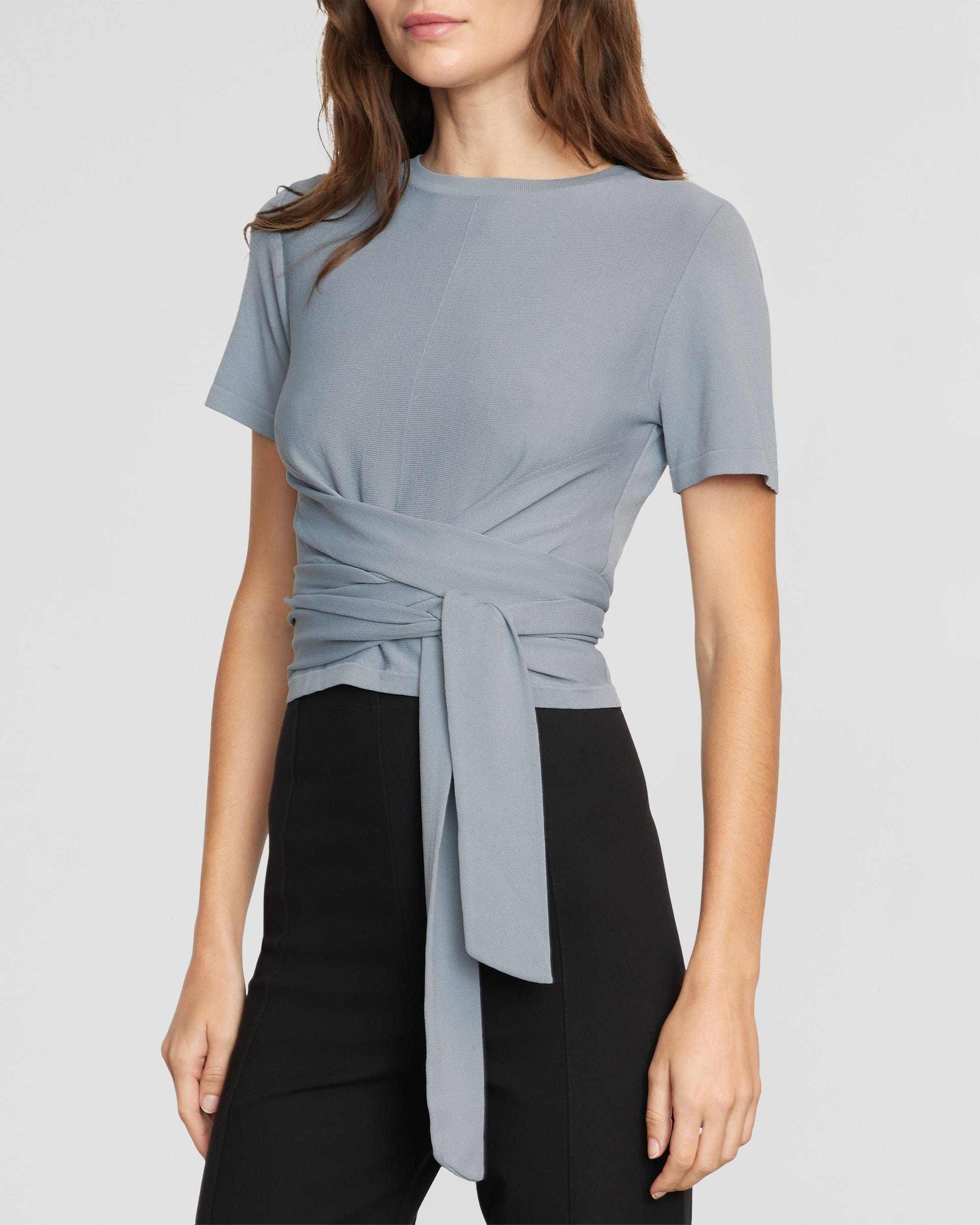 Jude Cropped Tie-Front Top