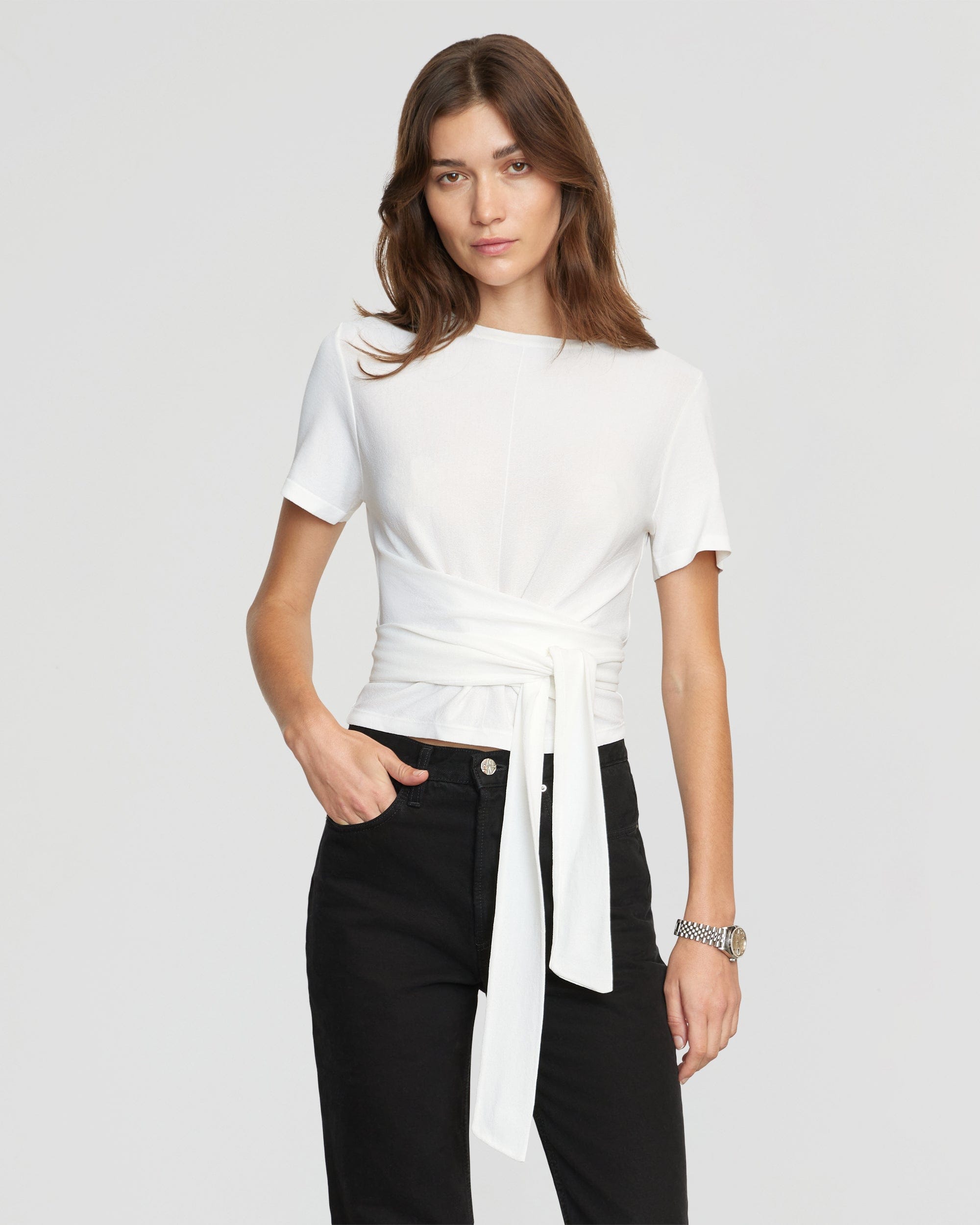 Jude Cropped Wrap Top