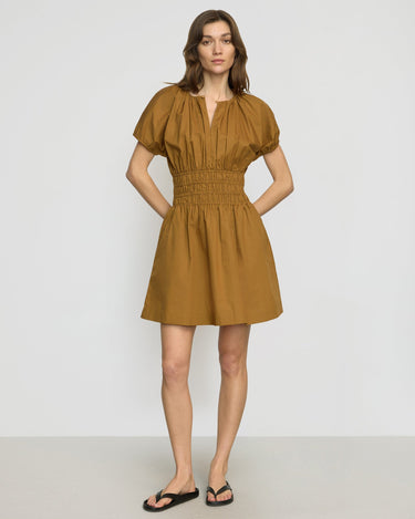 Renée | Kaci Cinched-Waist Organic Cotton Dress in Size Small