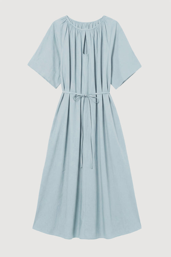 pleated blouson dress Kai Pleated Blouson Dress Icy Blue / L