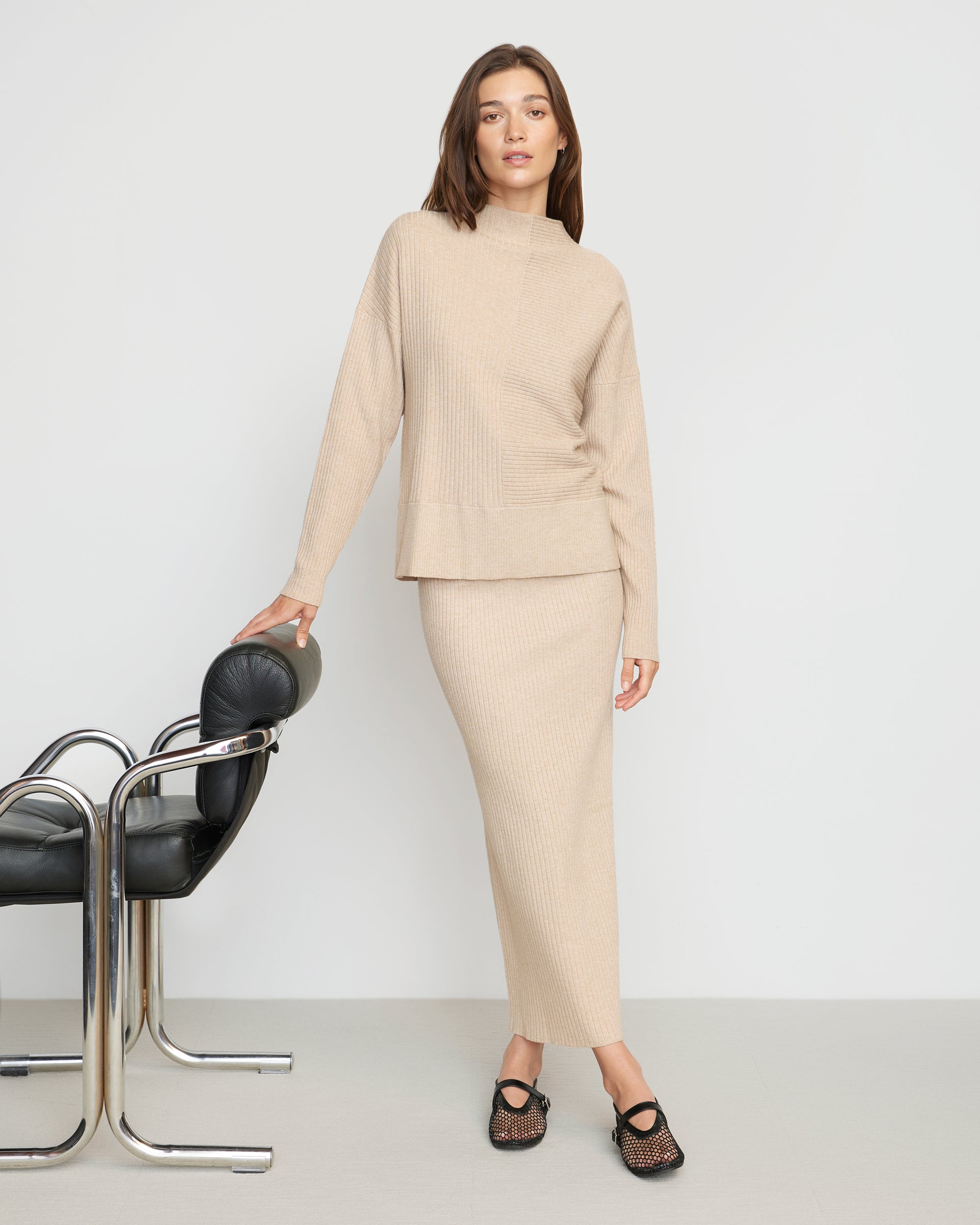 Keira Ribbed Knit Skirt
