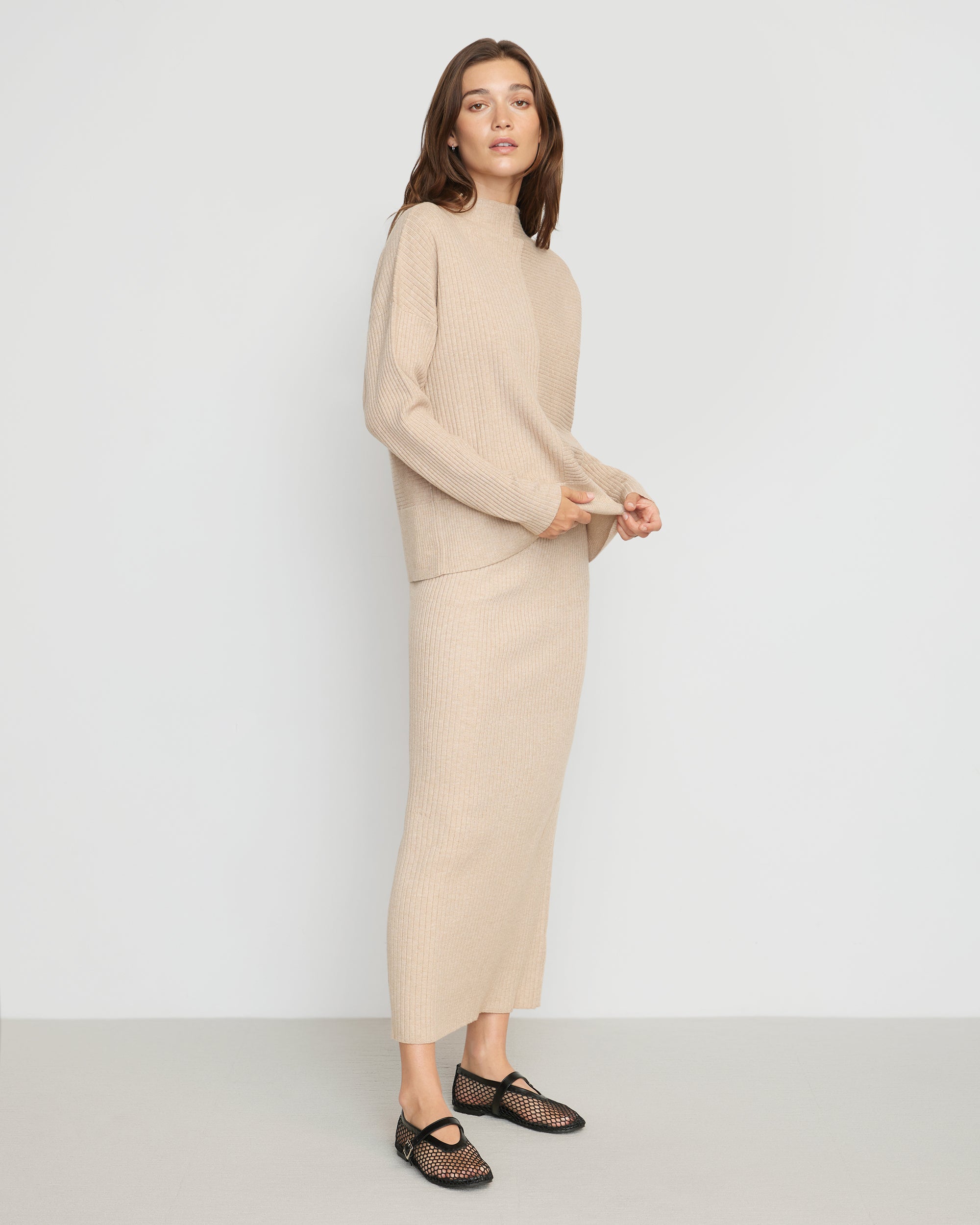 Keira Ribbed Knit Skirt