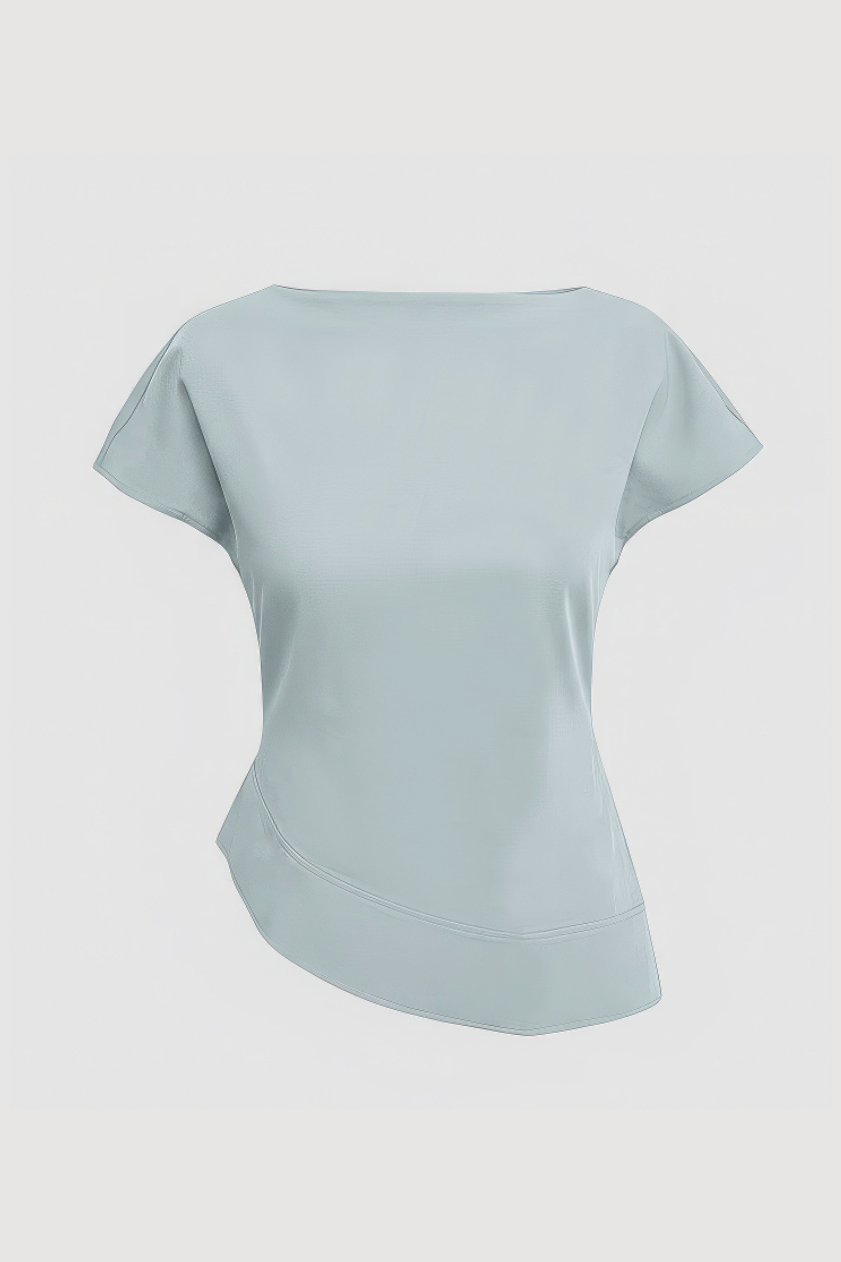 McKenna Sculpted Asymmetric-Hem Blouse