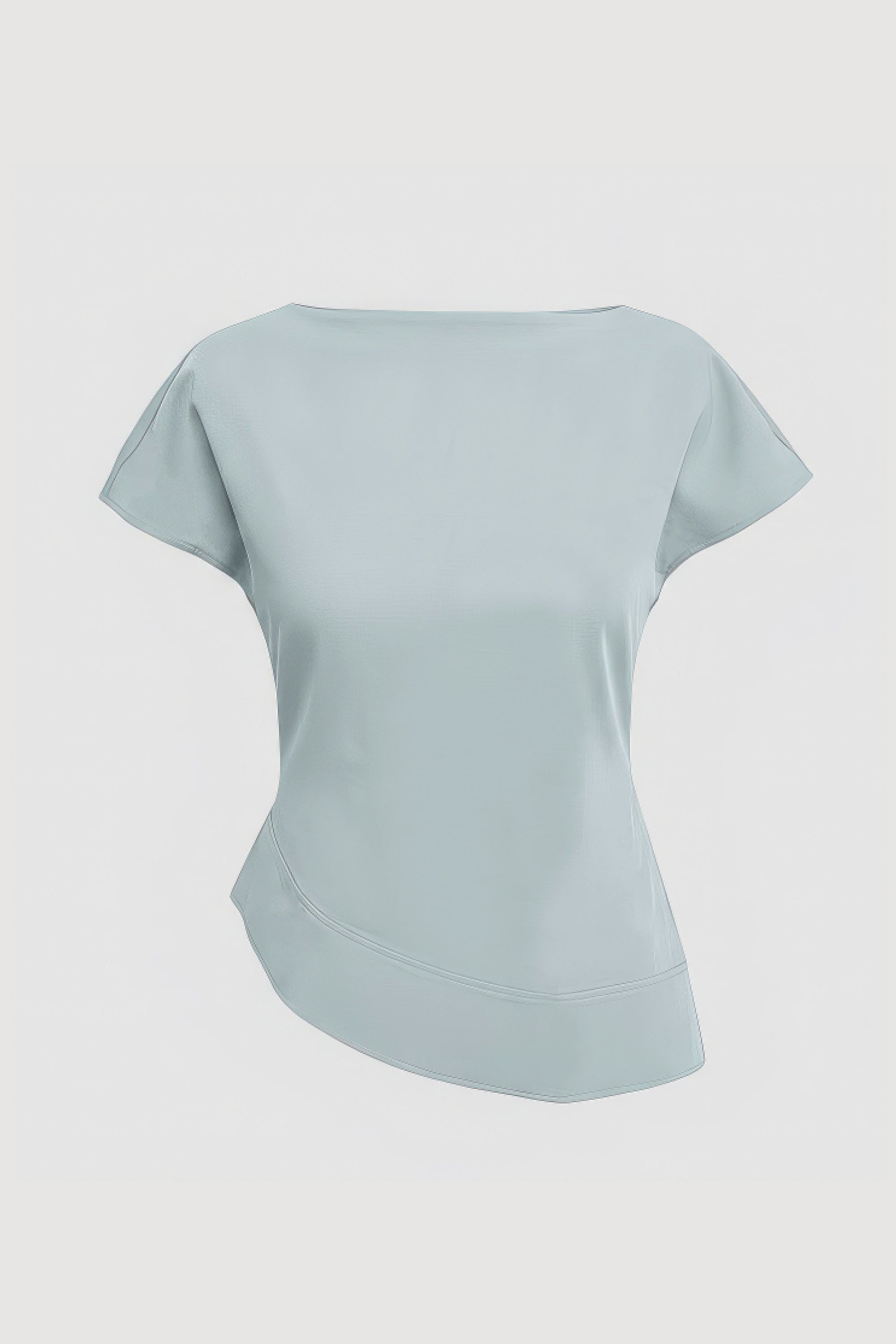 modern citizen mckenna dress McKenna Sculpted Asymmetric-Hem Blouse Misty Teal / M