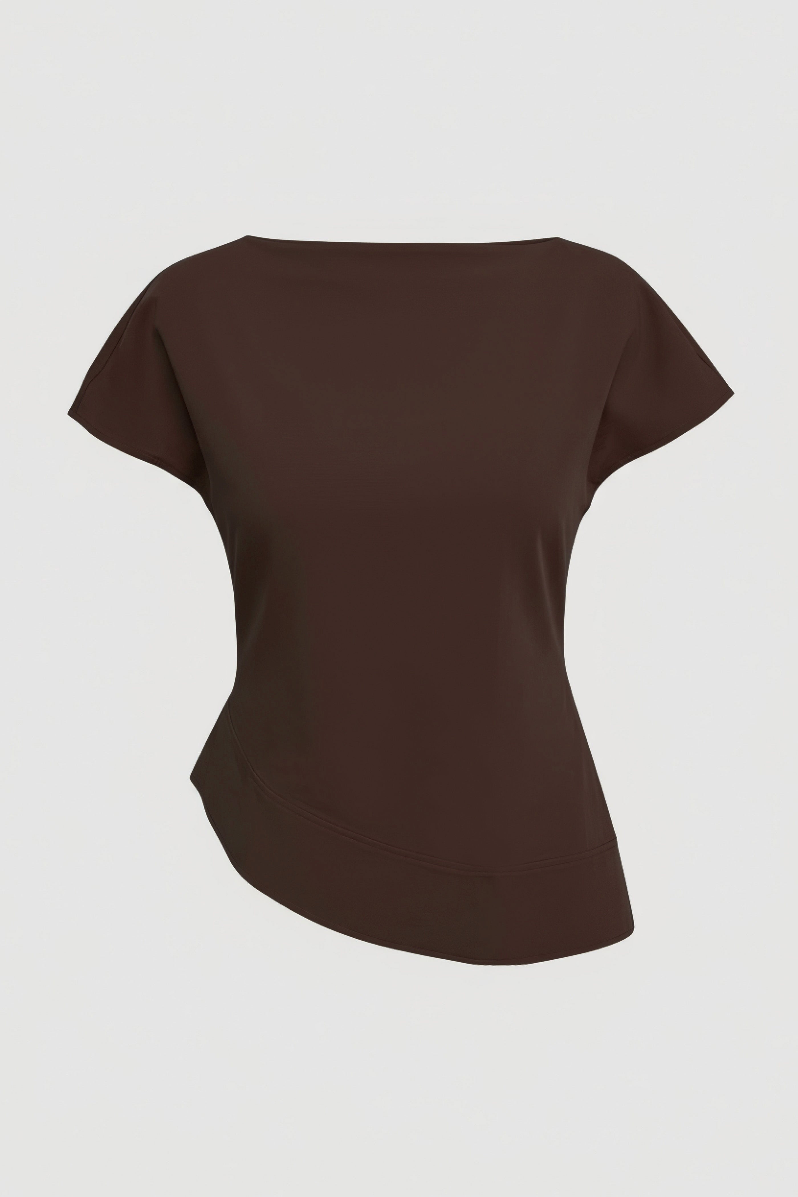 McKenna Sculpted Asymmetric-Hem Blouse