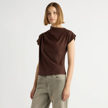 Mali | Kenny Asymmetric-Neck Tee in Size Small