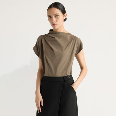 Charlotte | Kenny Asymmetric-Neck Tee in Size Small