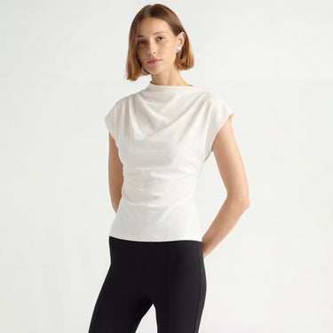 Mali | Kenny Asymmetric-Neck Tee in Size Small