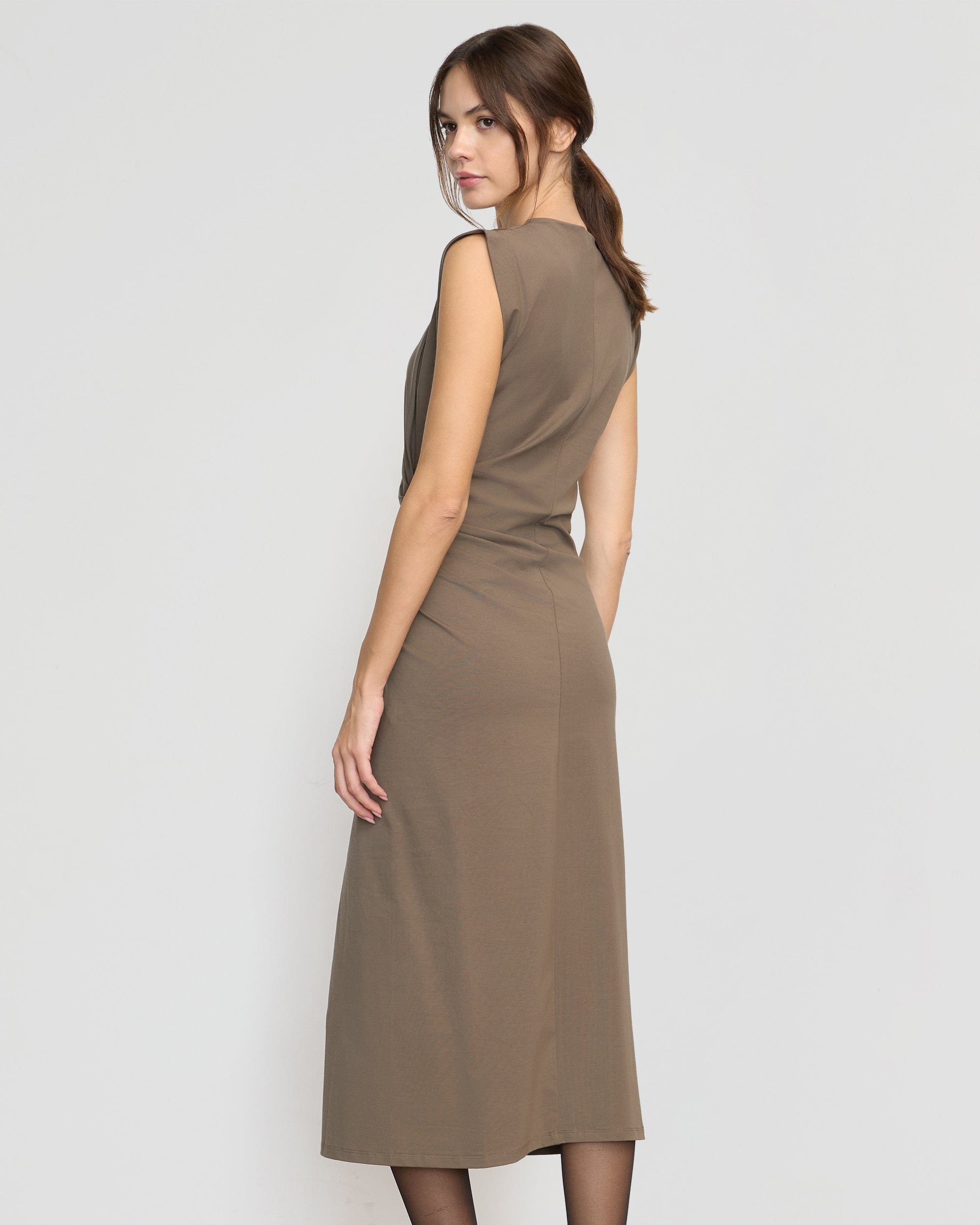 Khelan Sculpted Ruched-Waist Dress Khelan Sculpted Ruched-Waist Dress