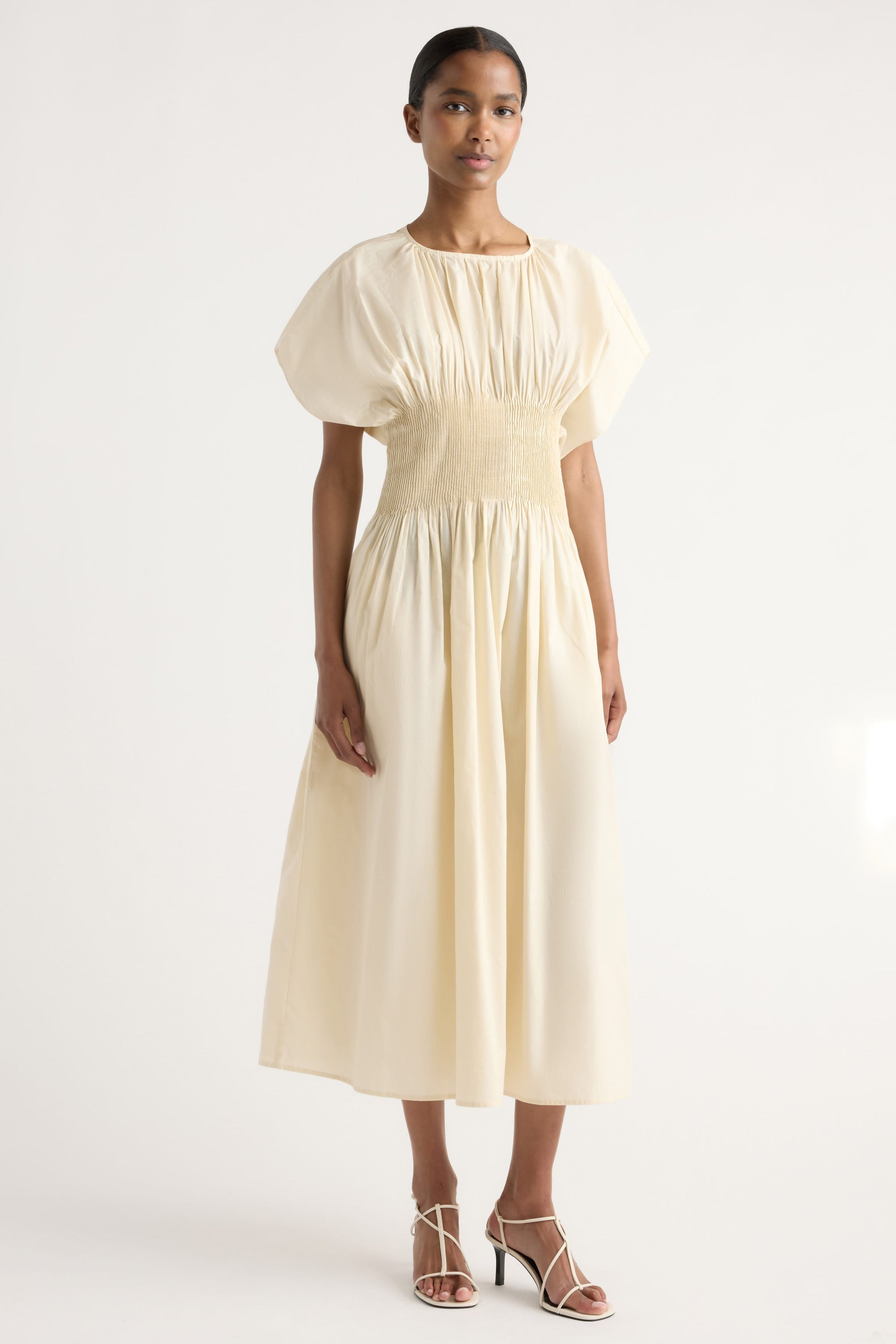 Krys Pleated Crew-Neck Dress