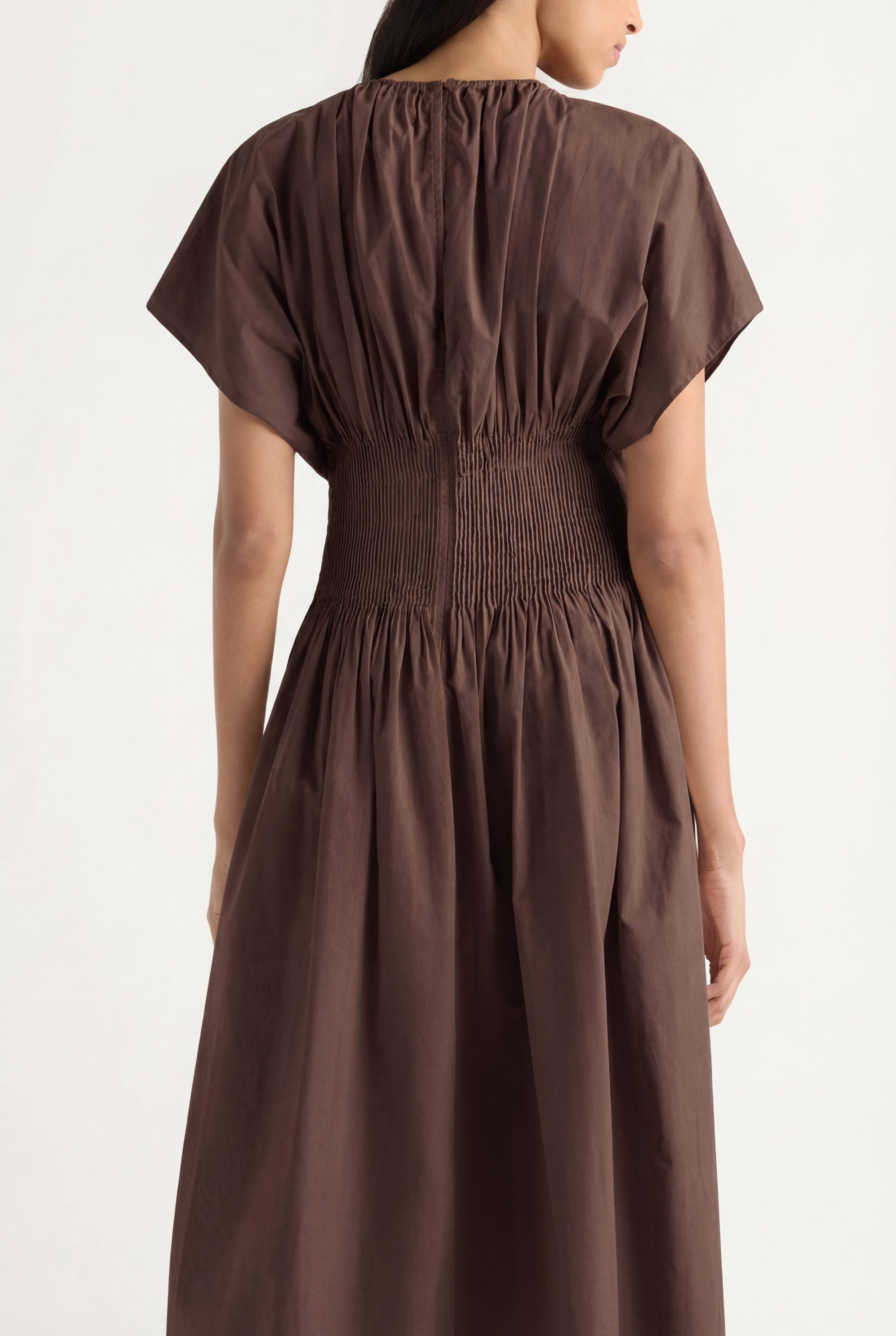Krys Pleated Crew-Neck Dress