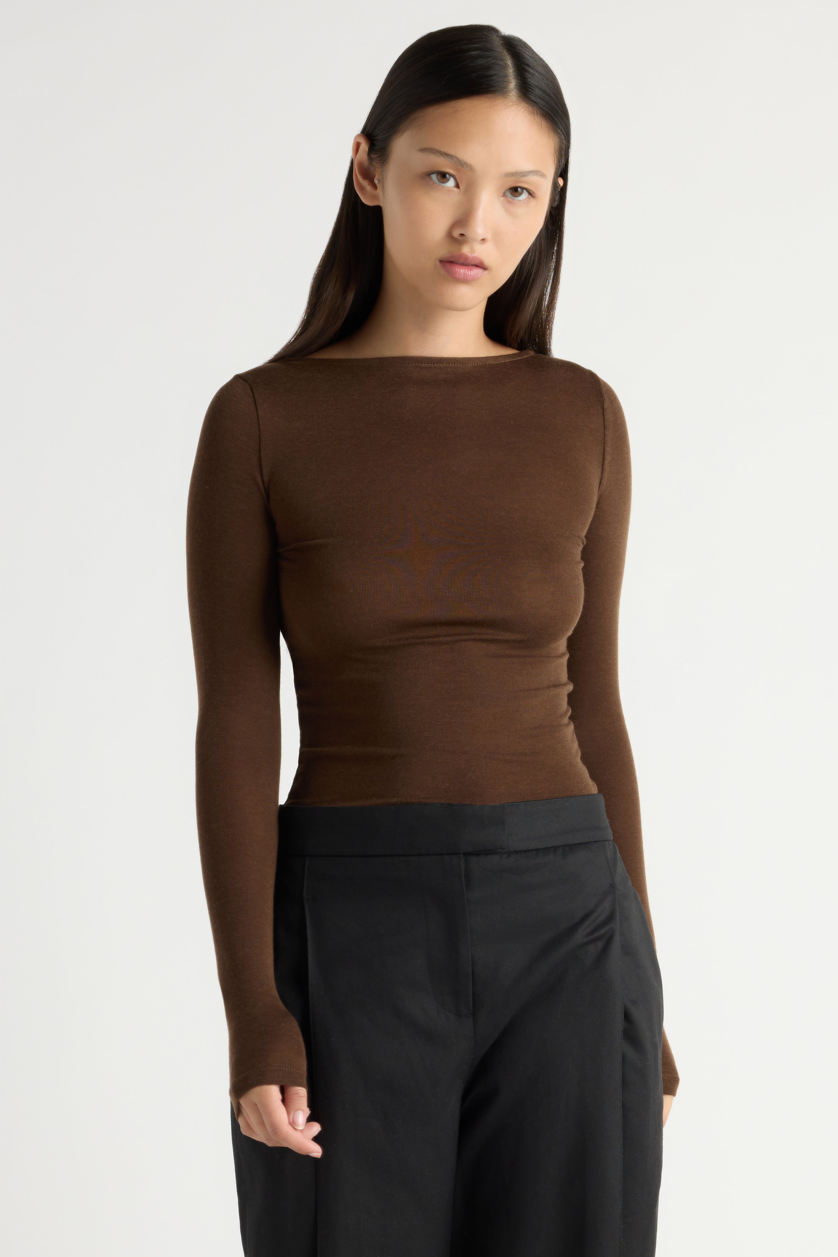 Lana Tencel-Wool Semi-Sheer Tee