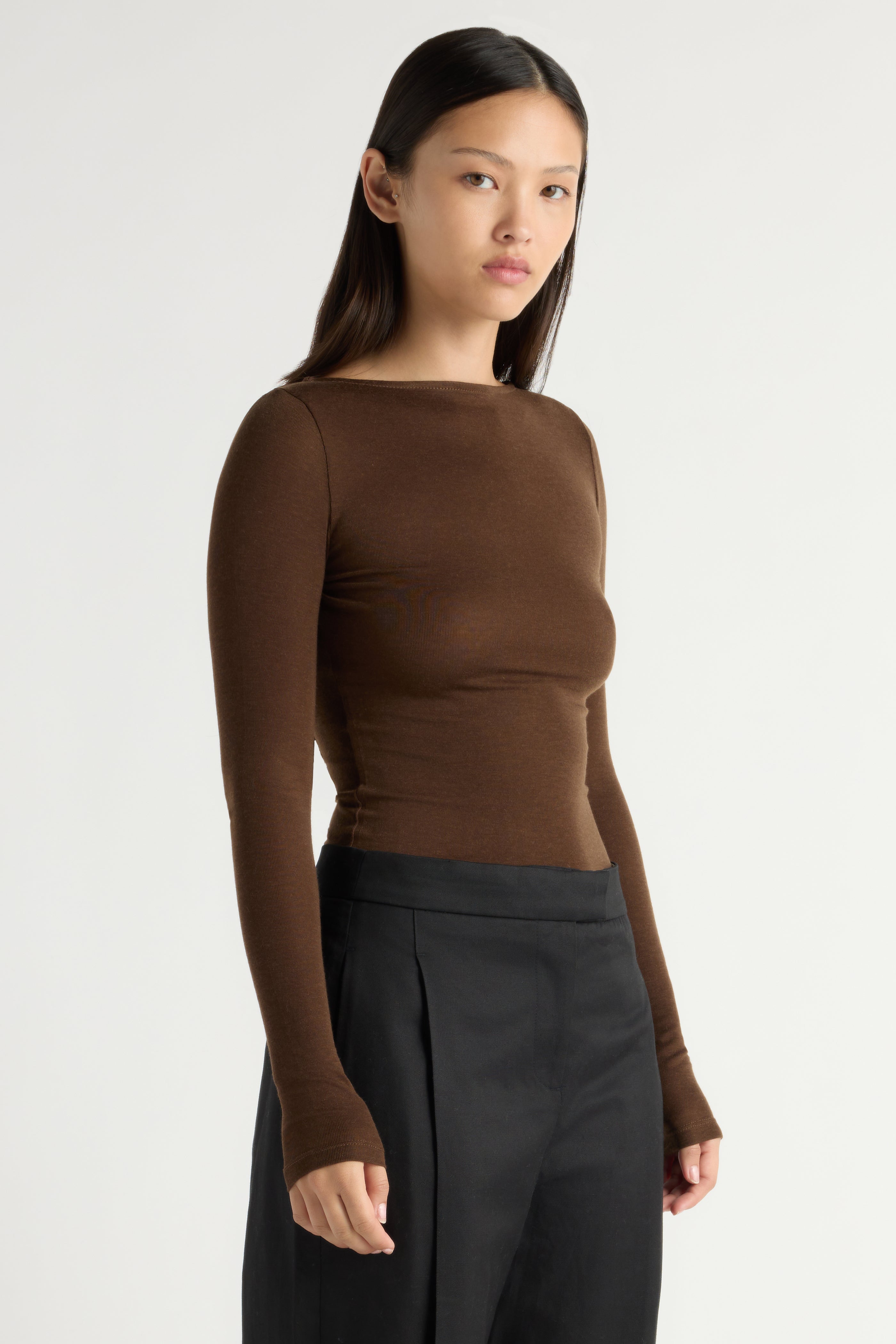 Lana Tencel-Wool Semi-Sheer Tee