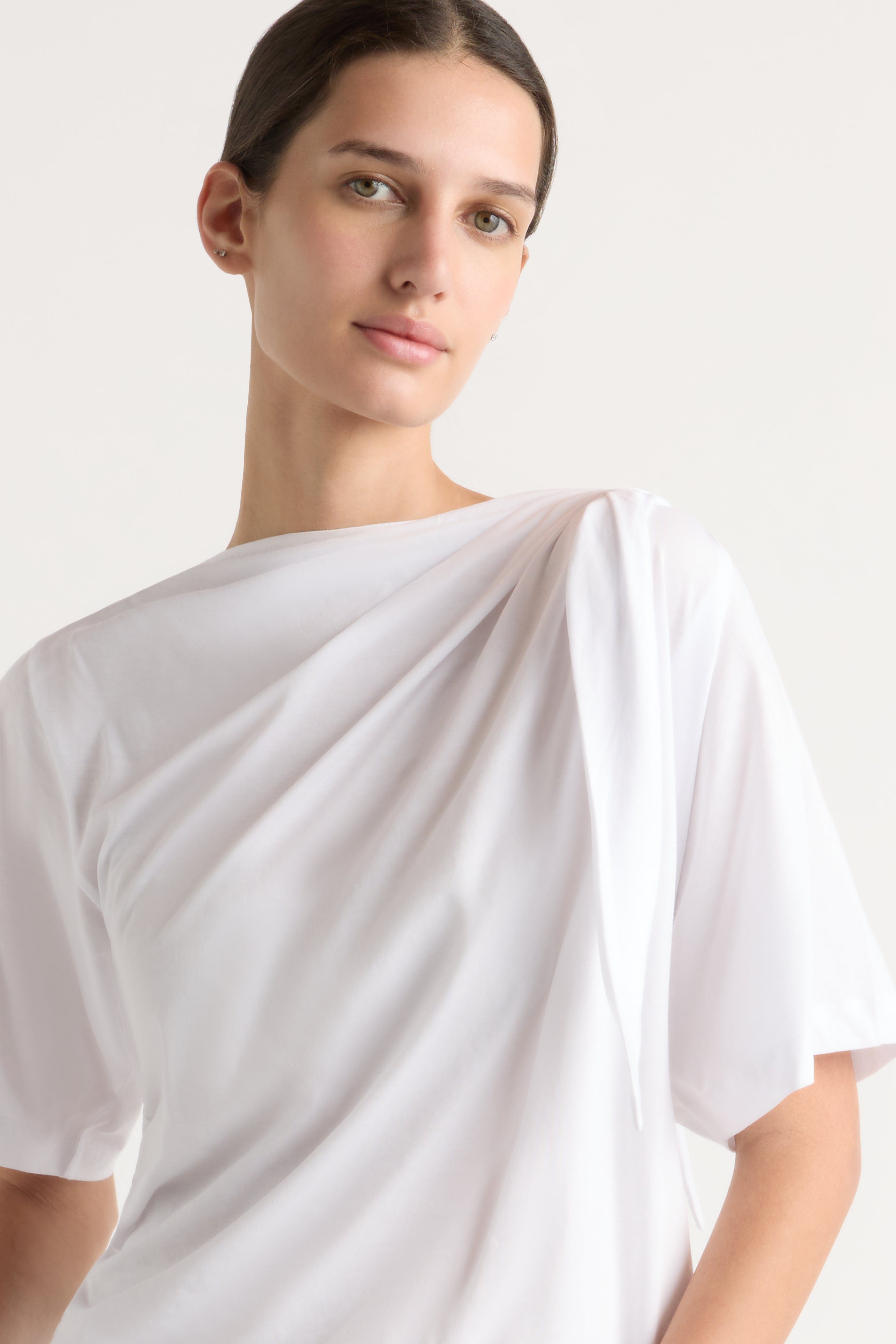 Lawson Shoulder-Tie Draped Tee