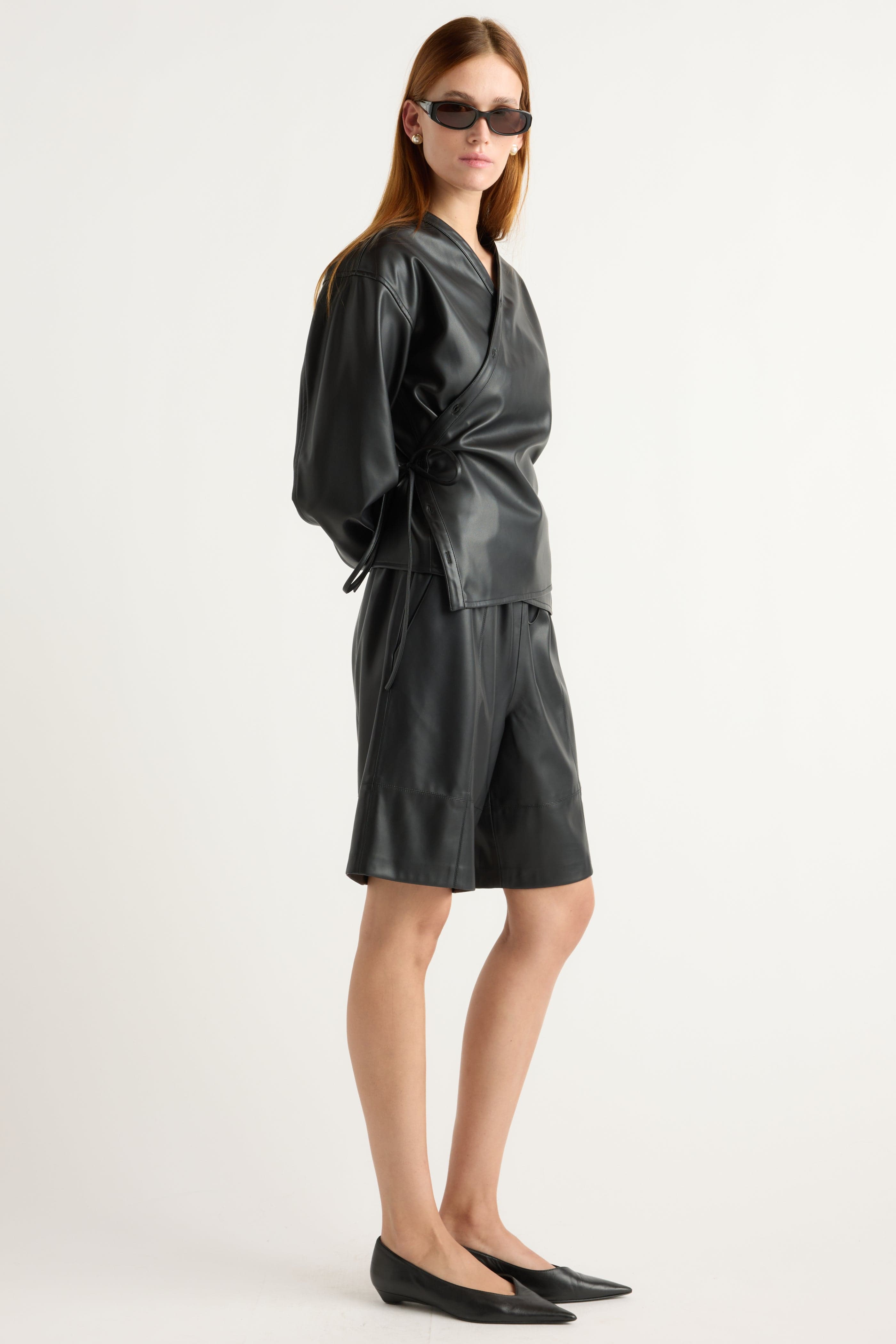 Liat Vegan Leather Bermuda Short