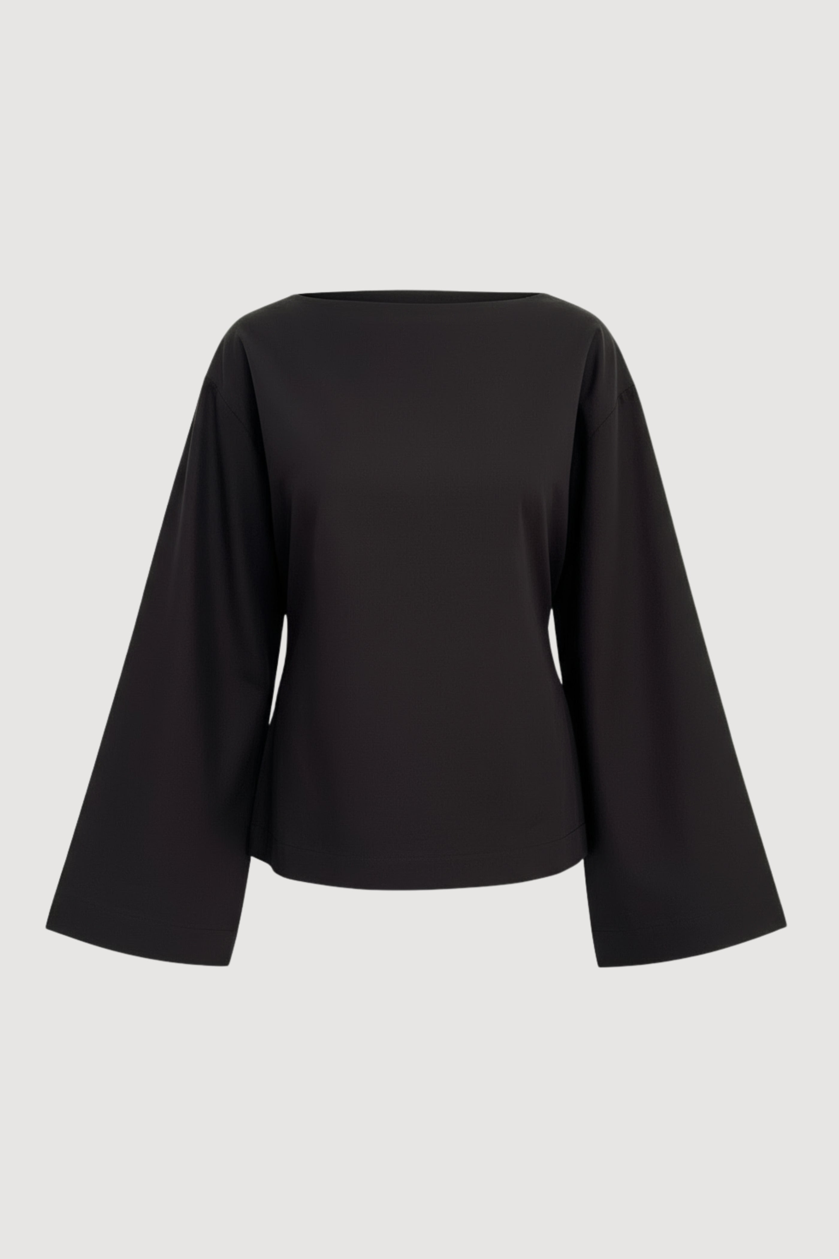 Lilian Sculpted Flare-Sleeve Blouse