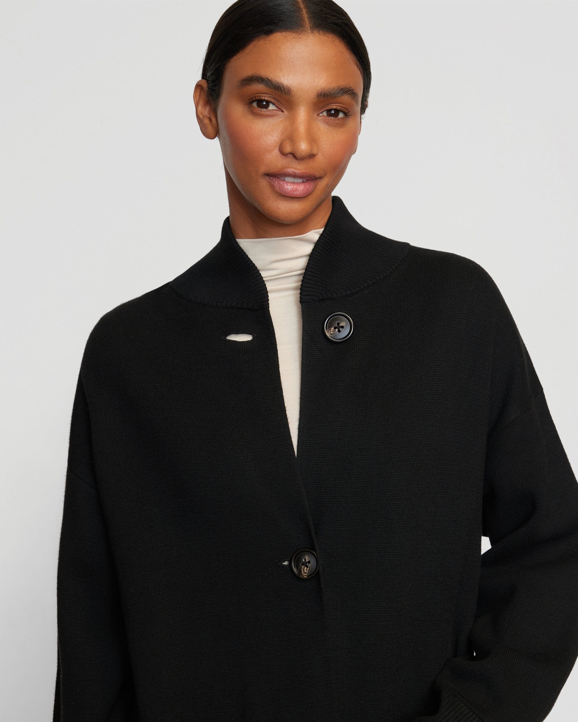Sweater coat with buttons new arrivals
