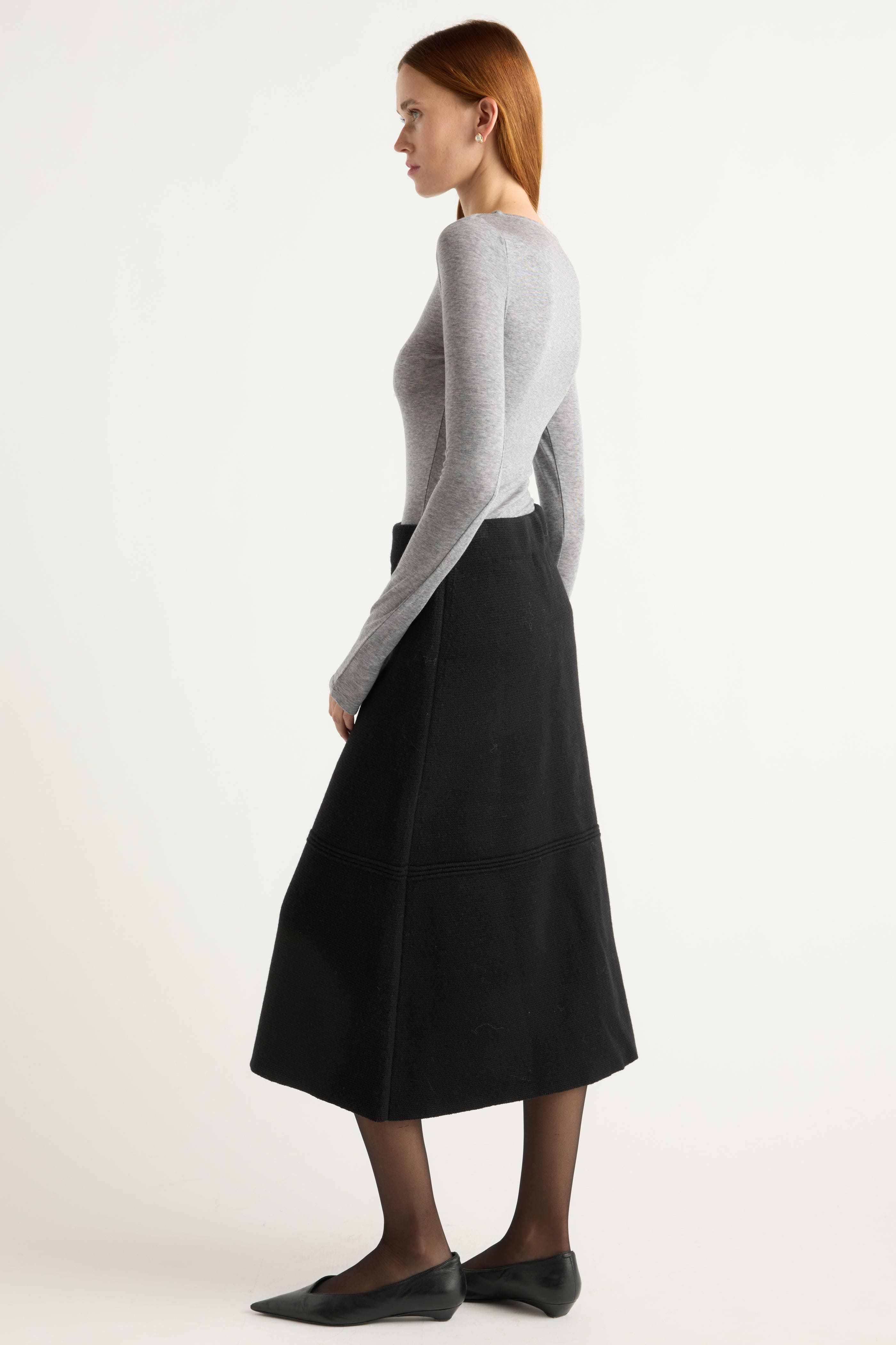 Lora Organic Cotton-Wool Skirt