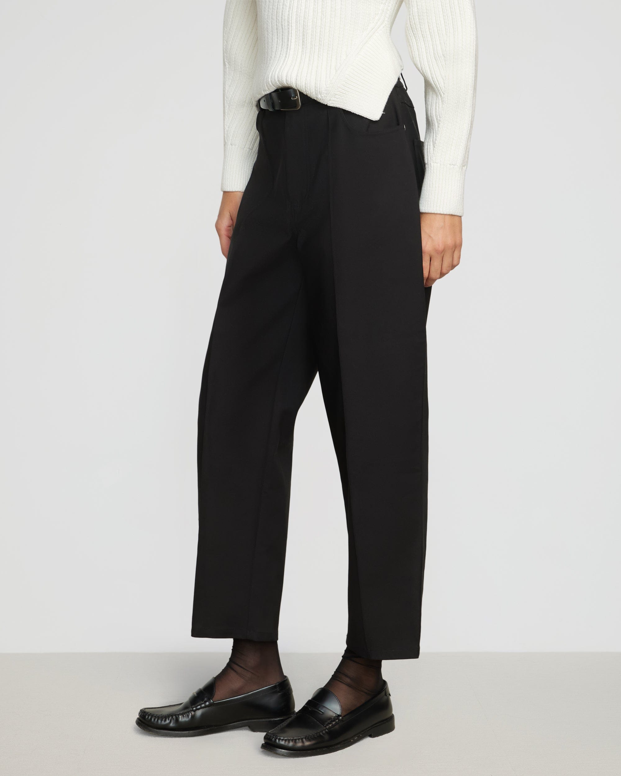 Lucy Pintuck Barrel-Leg Pant