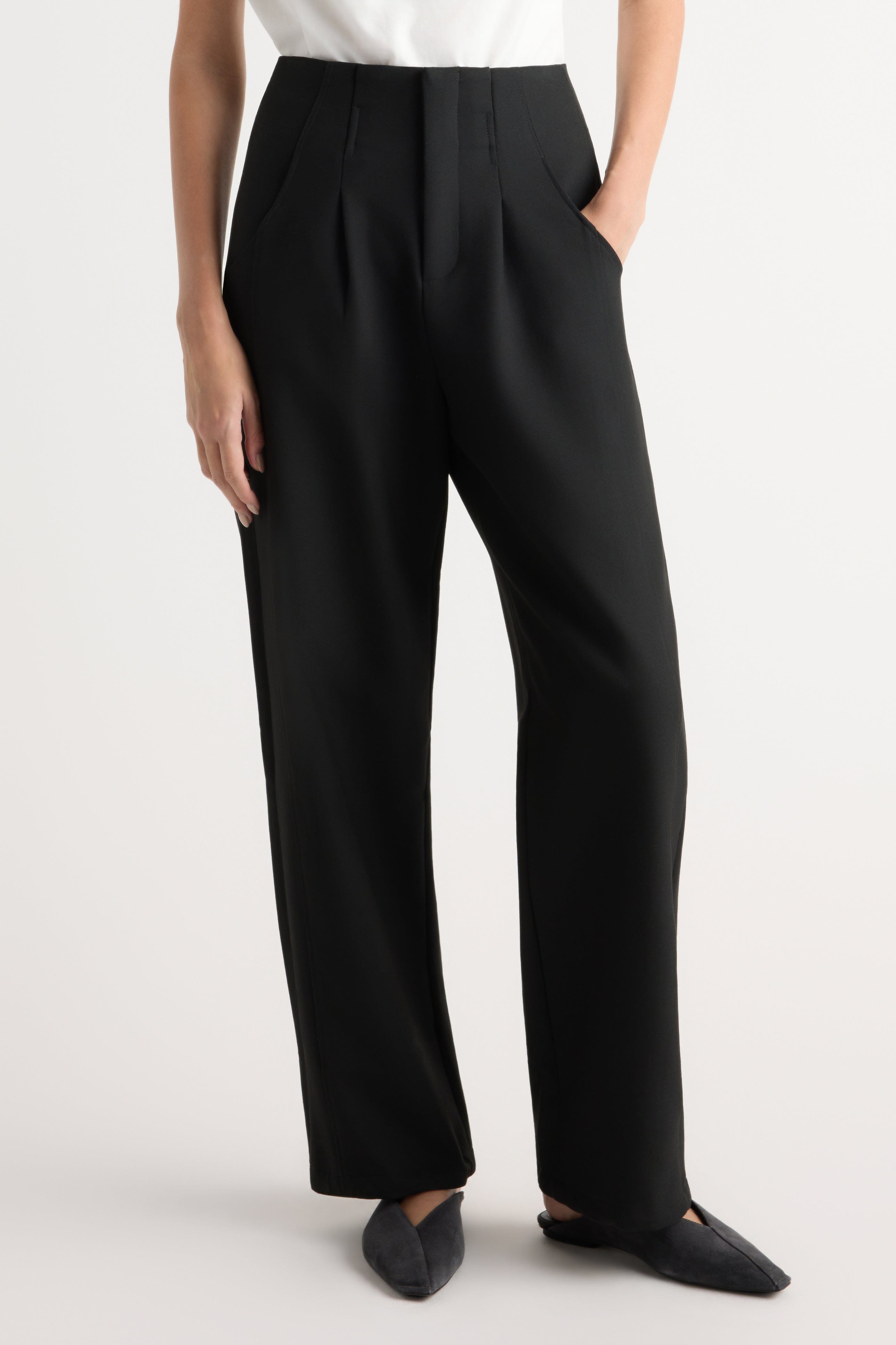 1989 PG 黒 スリムフィットパンツ Lynda Tailored Pant (No Cargo Pocket)