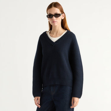 Kelsey | Malala Organic Cotton-Wool Ottoman Sweater in Size Small