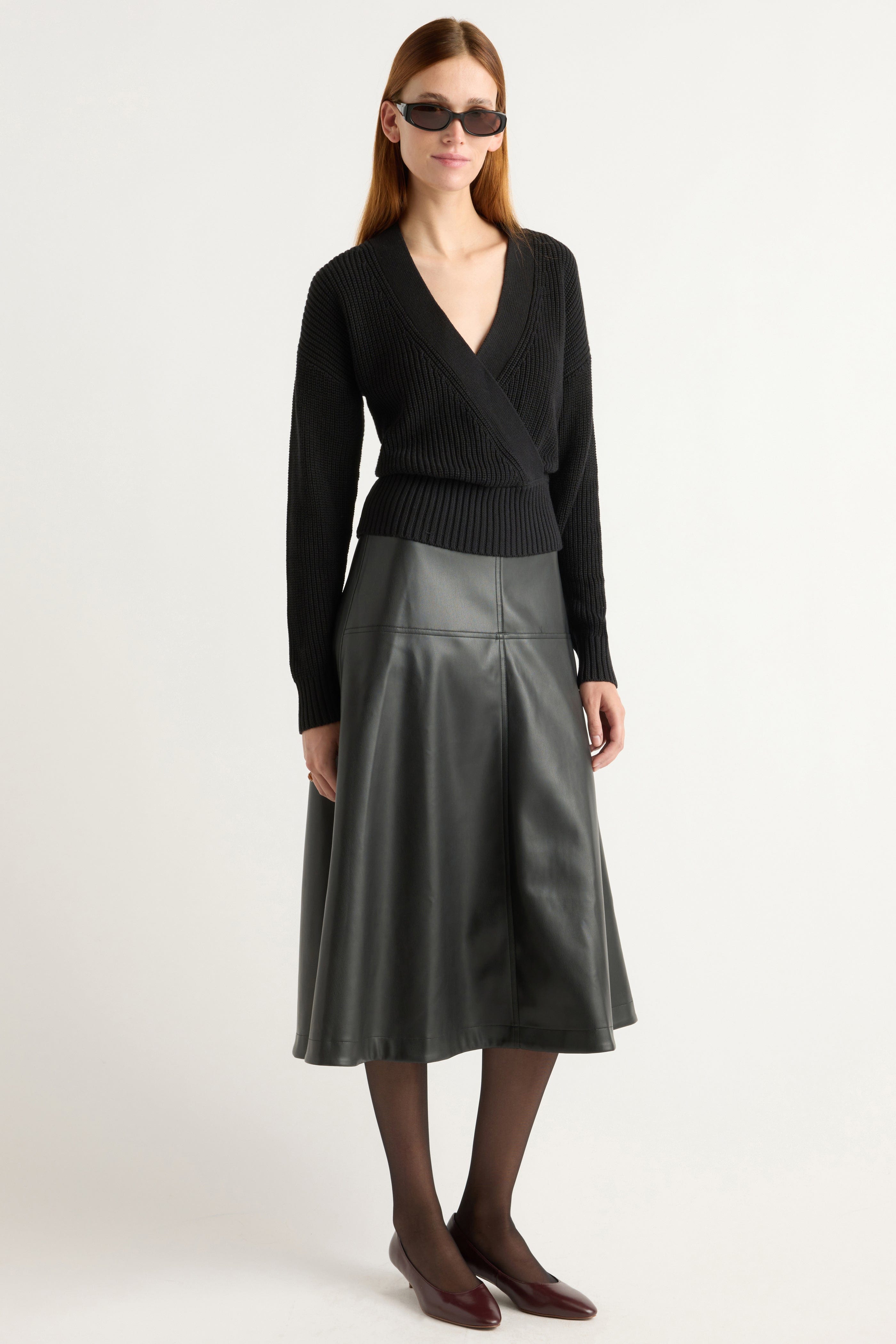 Maren Cropped V-Neck Sweater