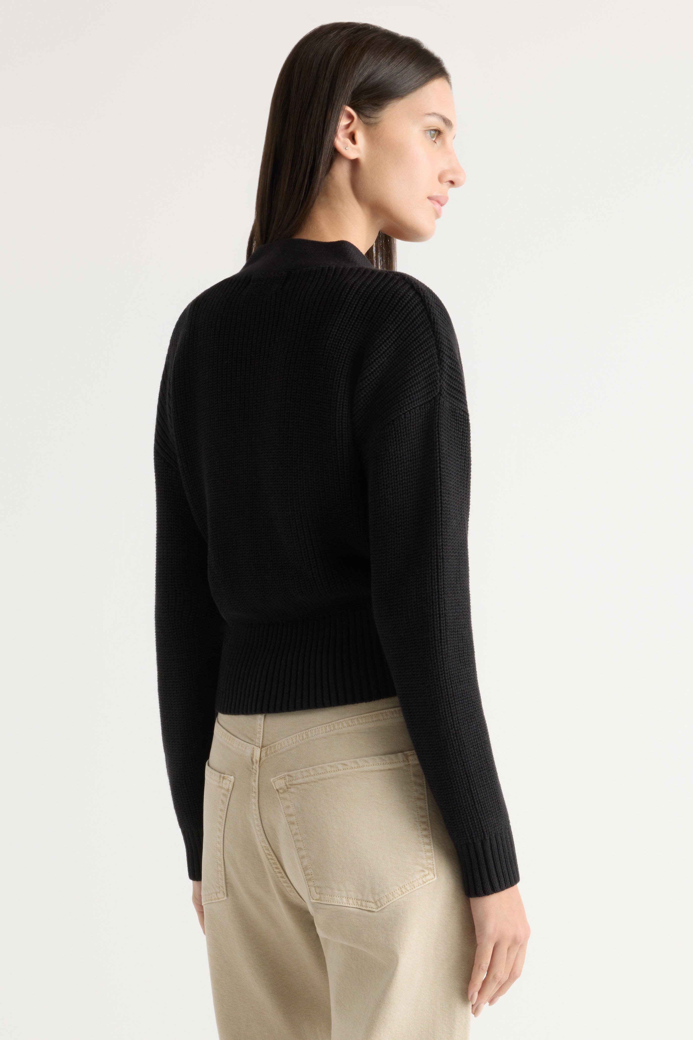 Maren Cropped V-Neck Sweater