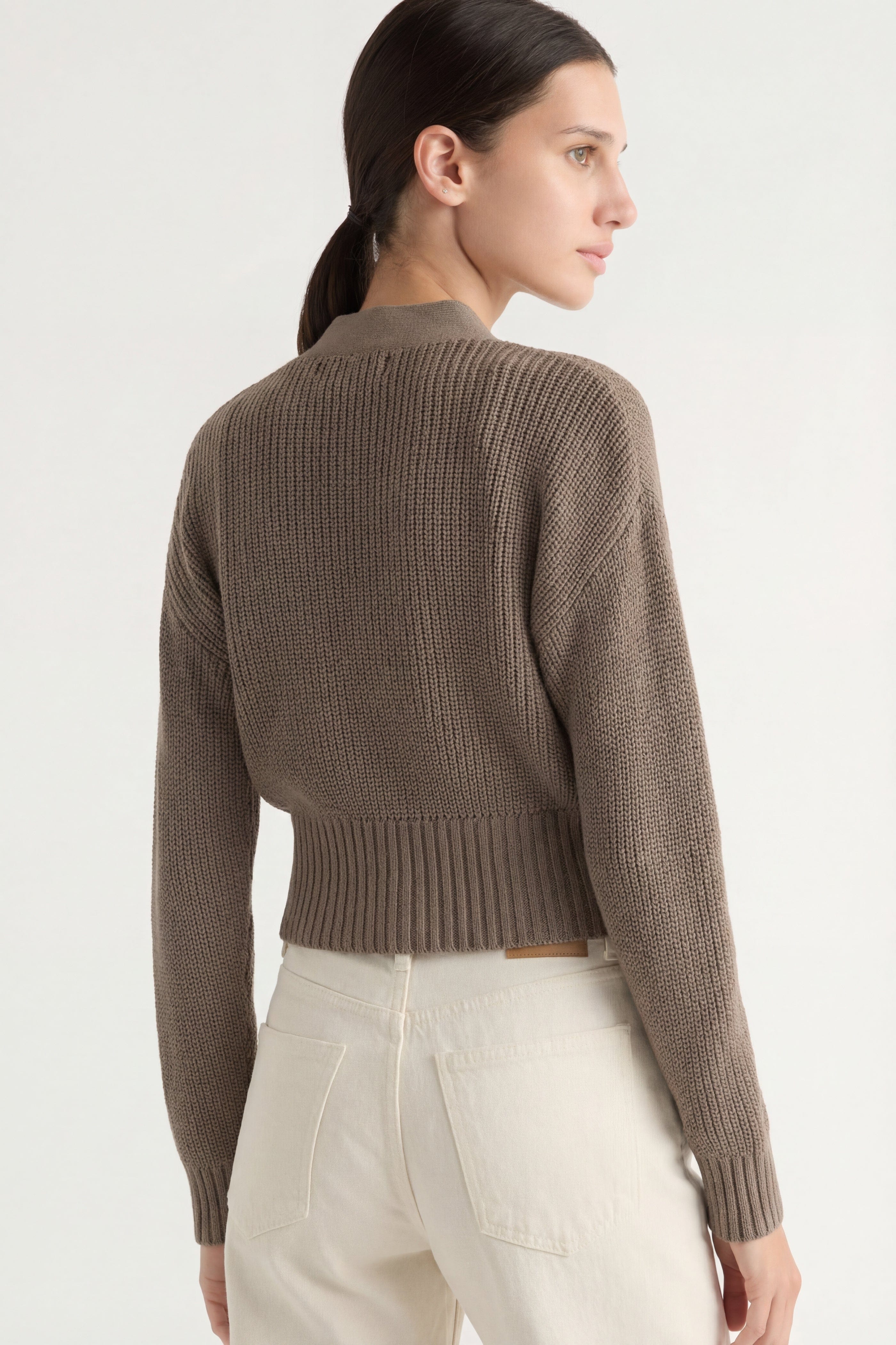 Maren Cropped V-Neck Sweater