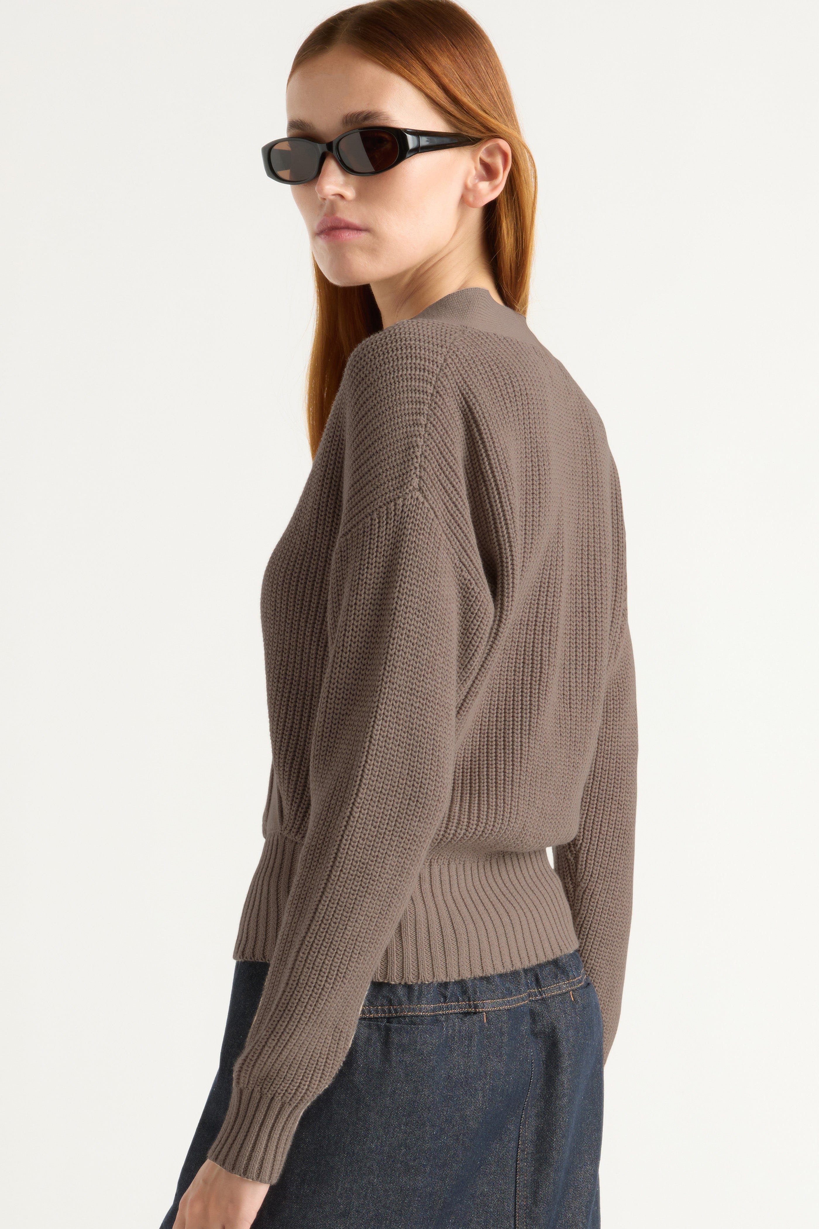 Maren Cropped V-Neck Sweater