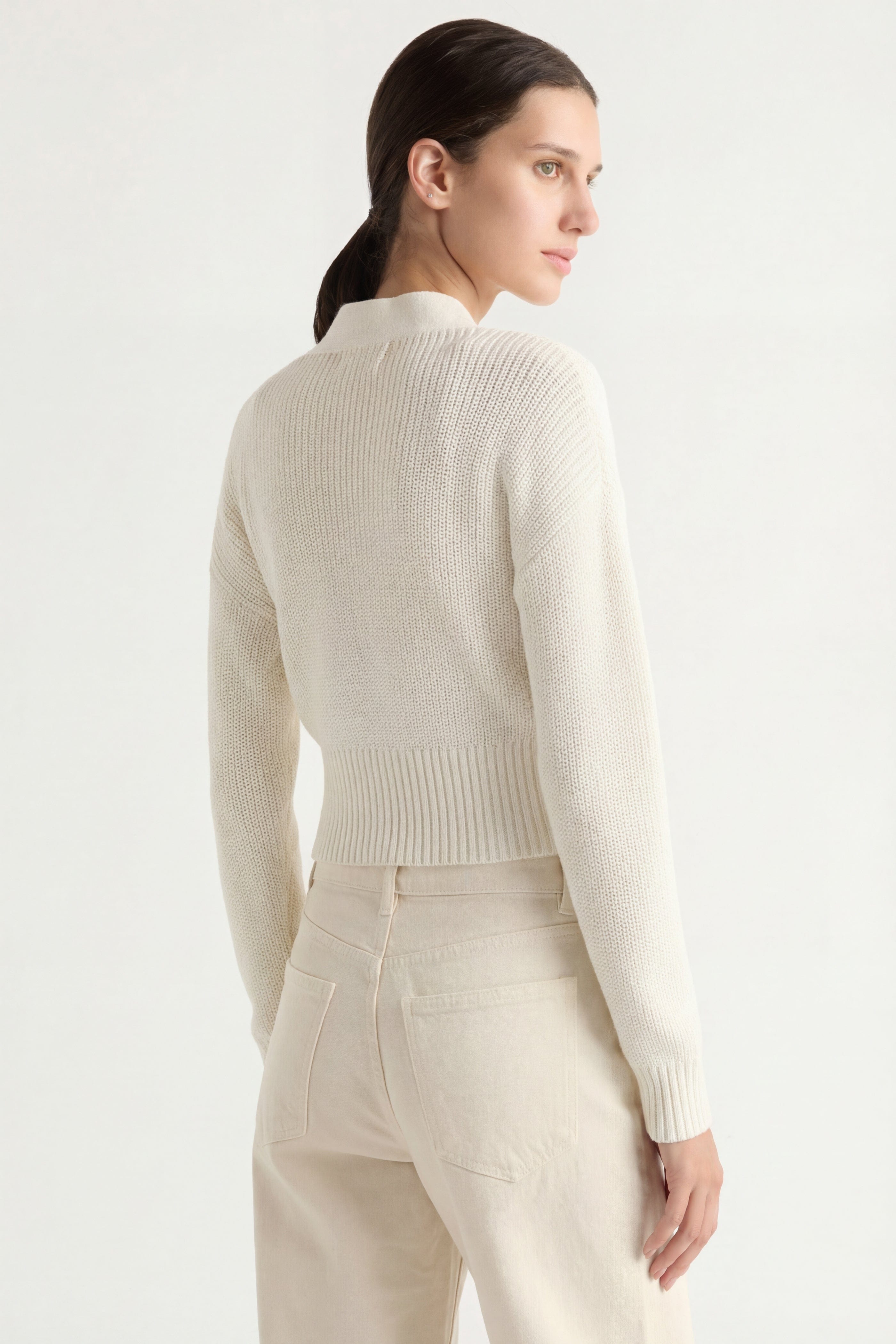 Maren Cropped V-Neck Sweater