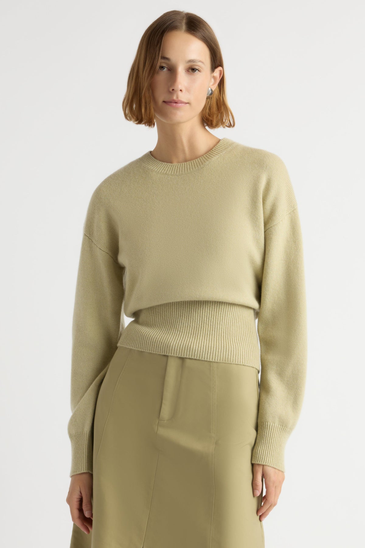 Marielle Wool-Cashmere Blouson Sweater