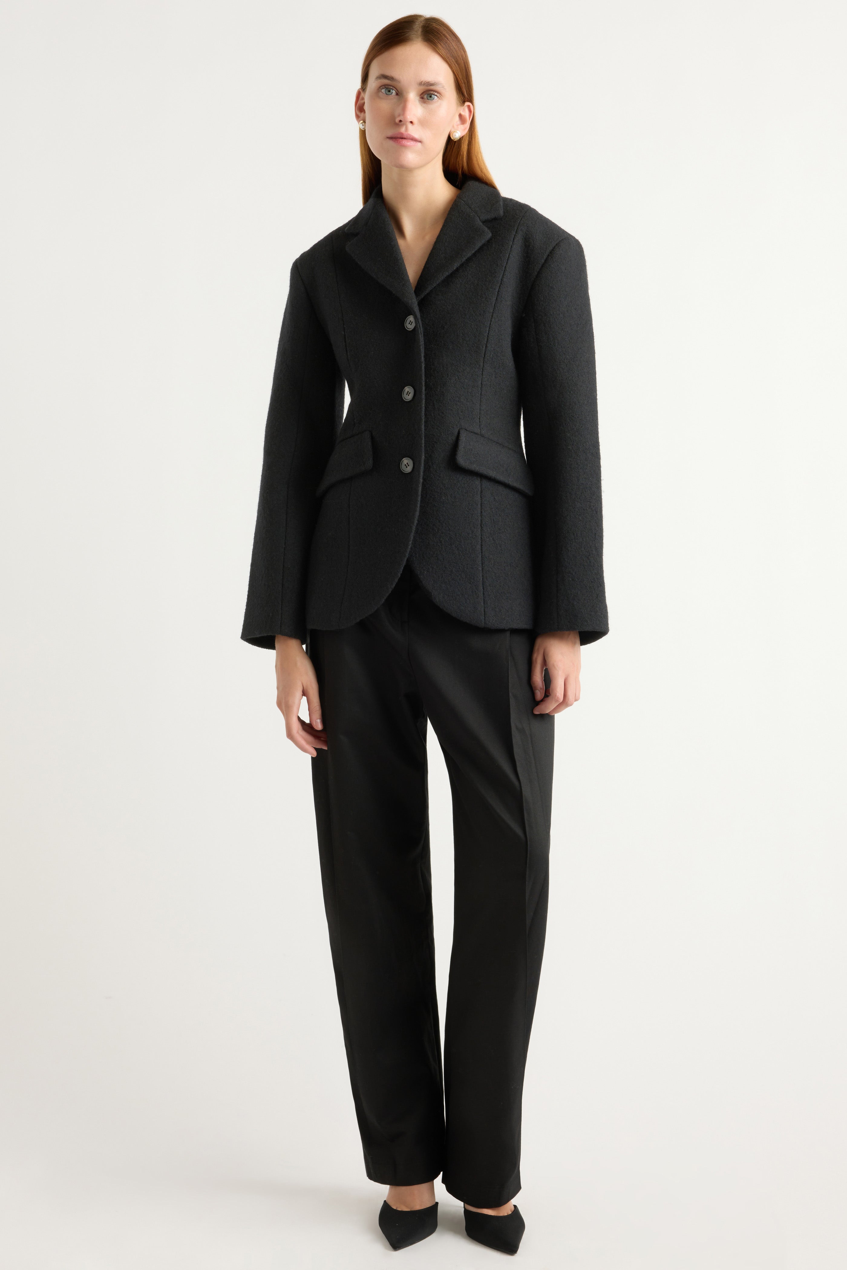 ジャケット・アウター melt the lady wool blazar coat Marina Wool-Blend Sculpted Blazer
