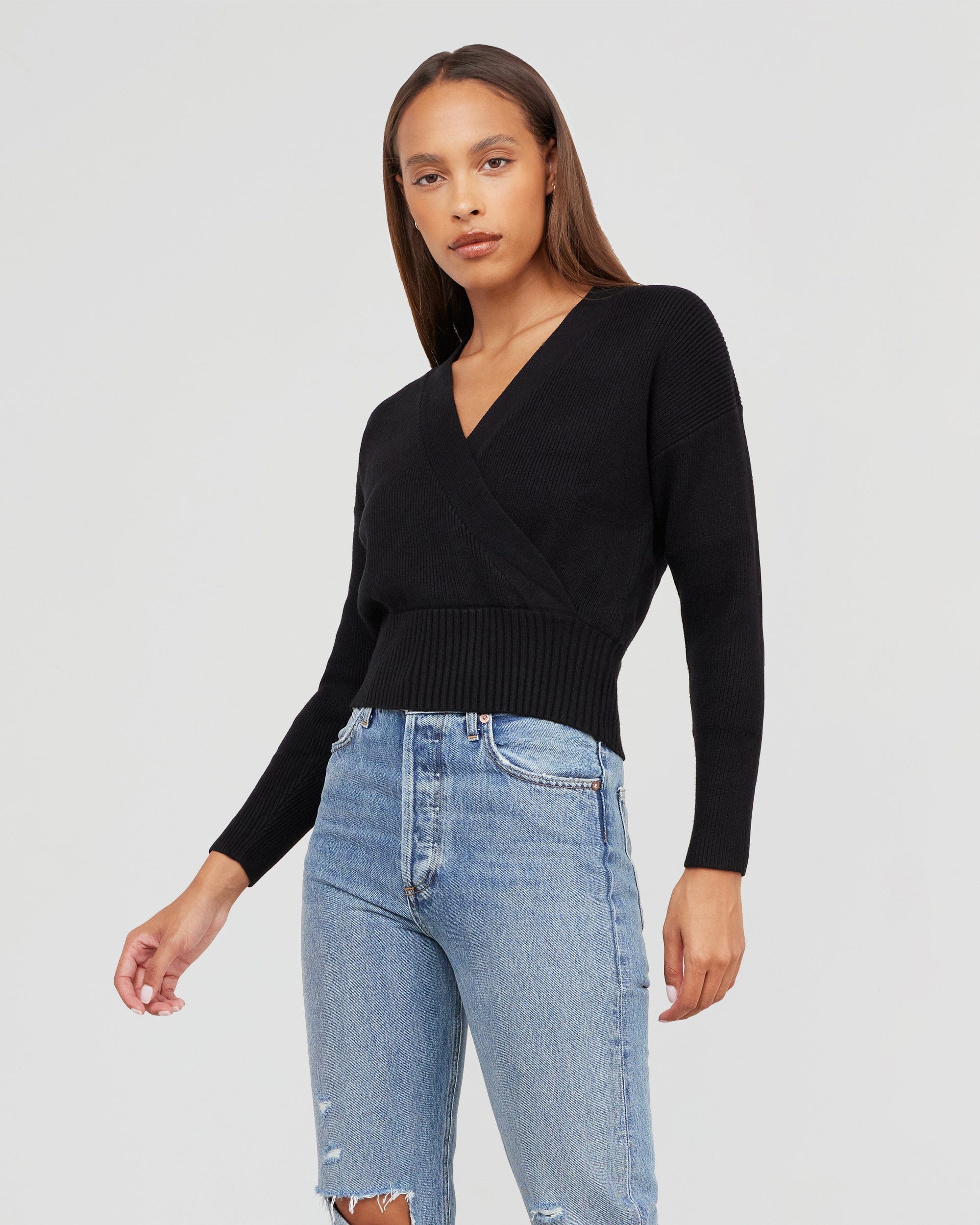 Marlowe V-Neck Cropped Sweater