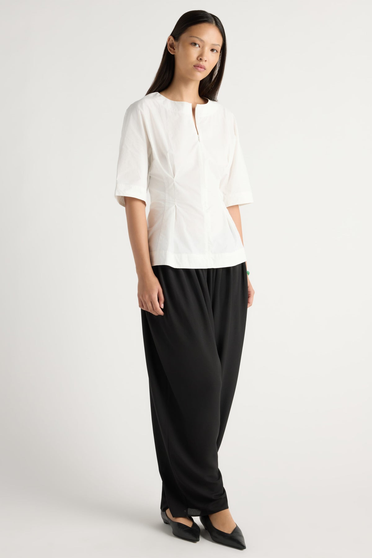 Maryam Cotton Poplin Sculpted Blouse