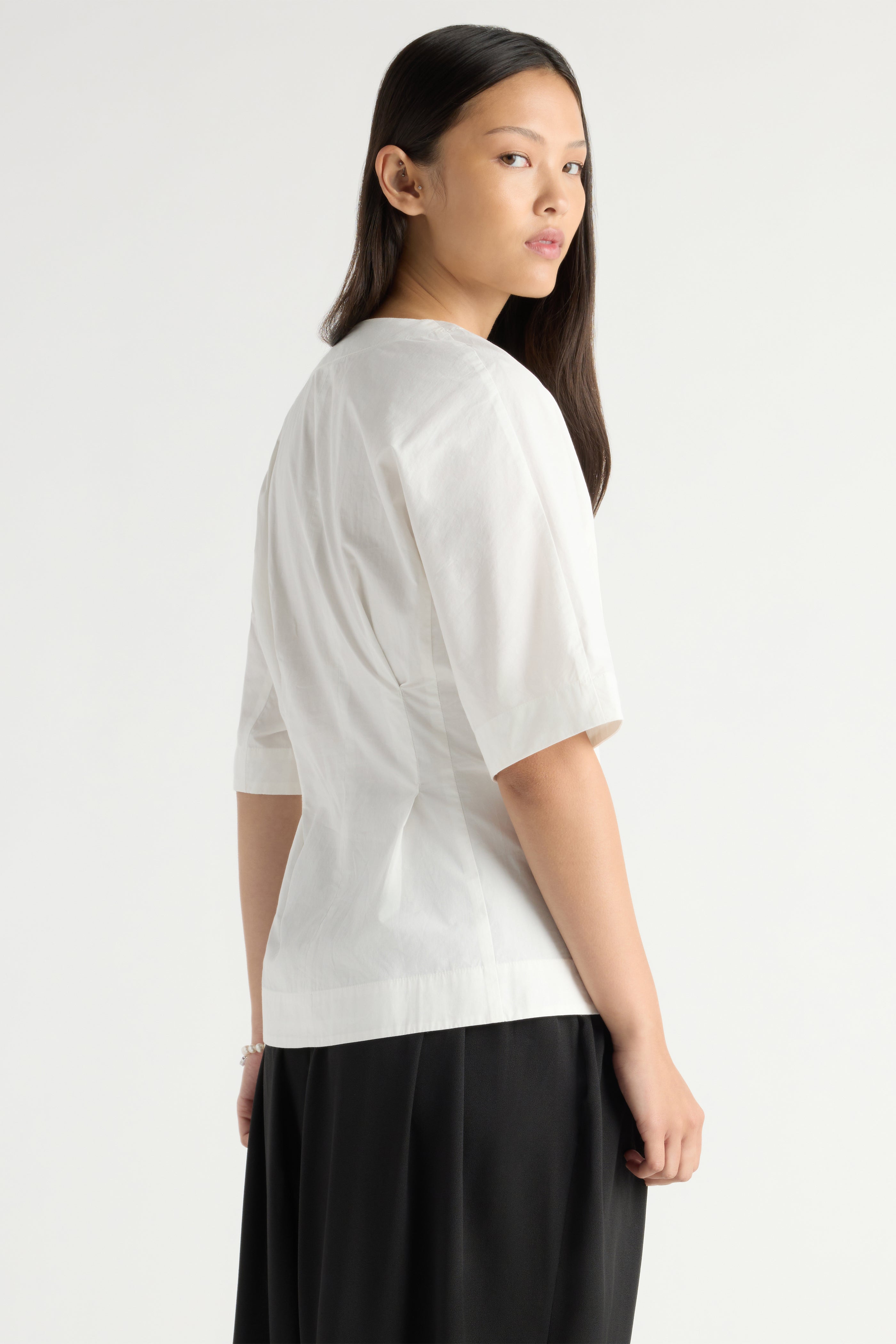 Maryam Cotton Poplin Sculpted Blouse