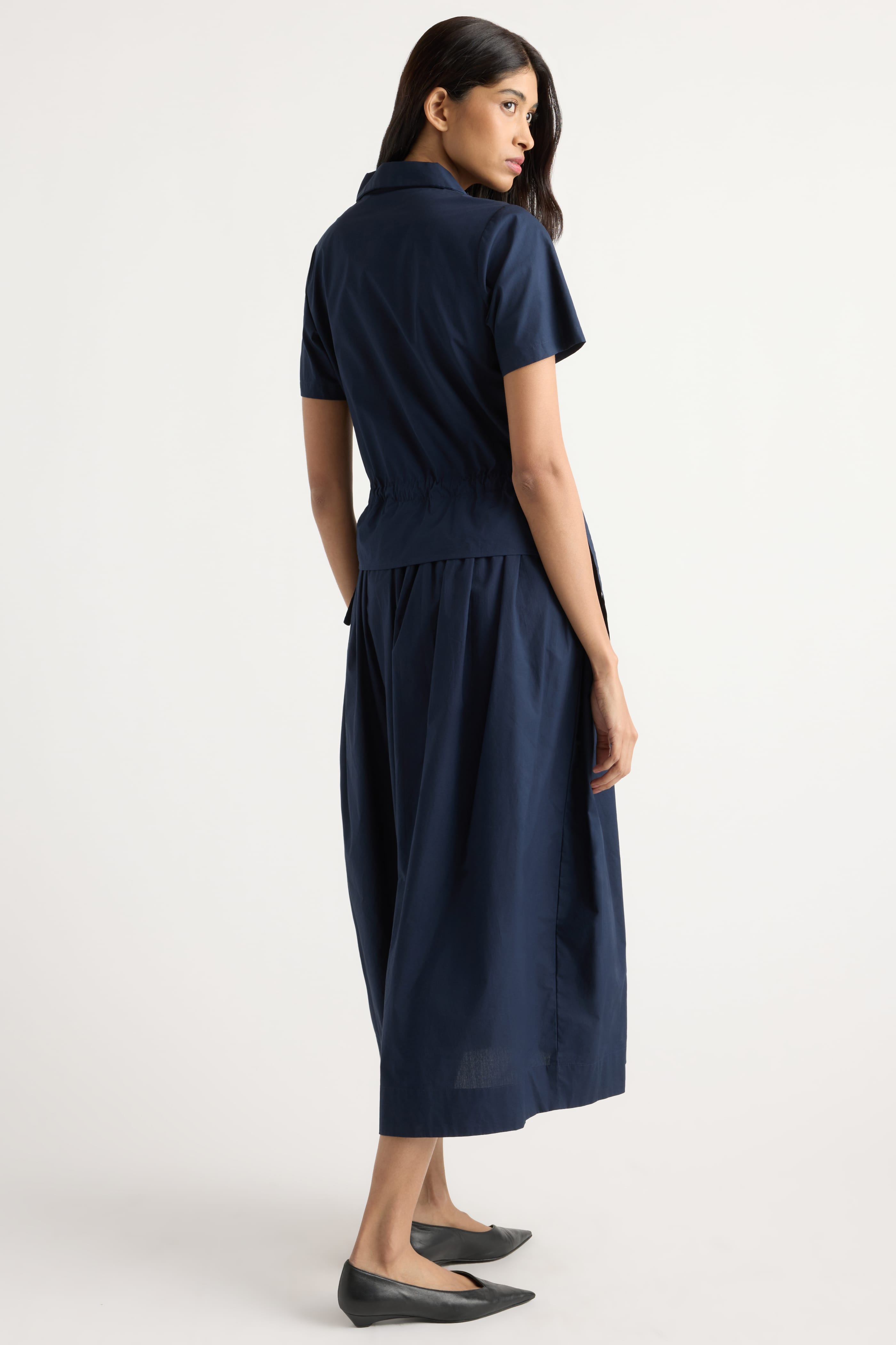 Mitsuki Organic Cotton Wrap-Shirt Dress