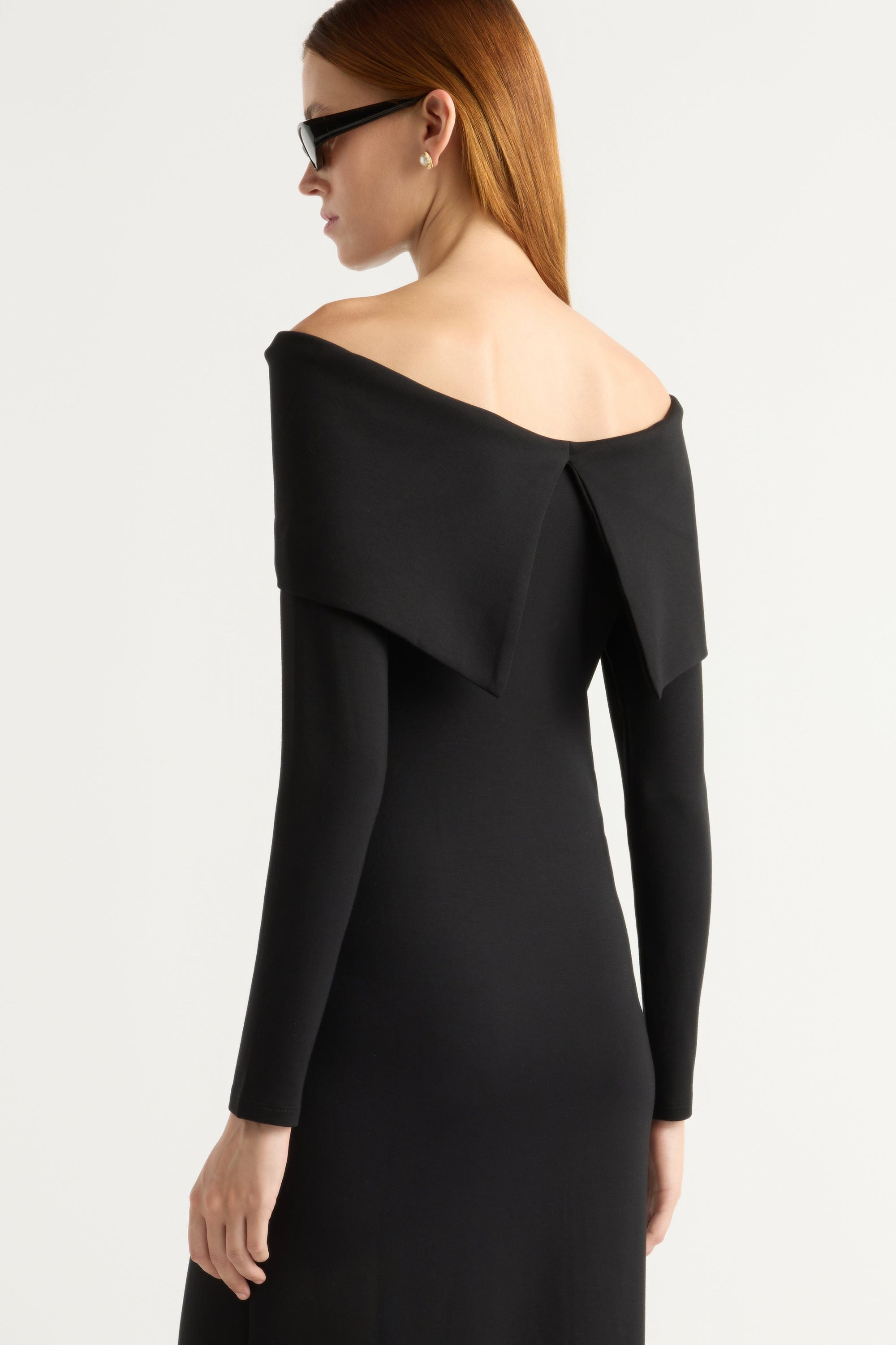 Morgan Split Foldover Jersey Dress Morgan Split Foldover Jersey Dress