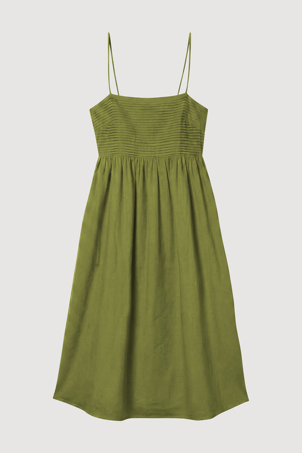 Aurora Ruched Organic Cotton Maxi Dress