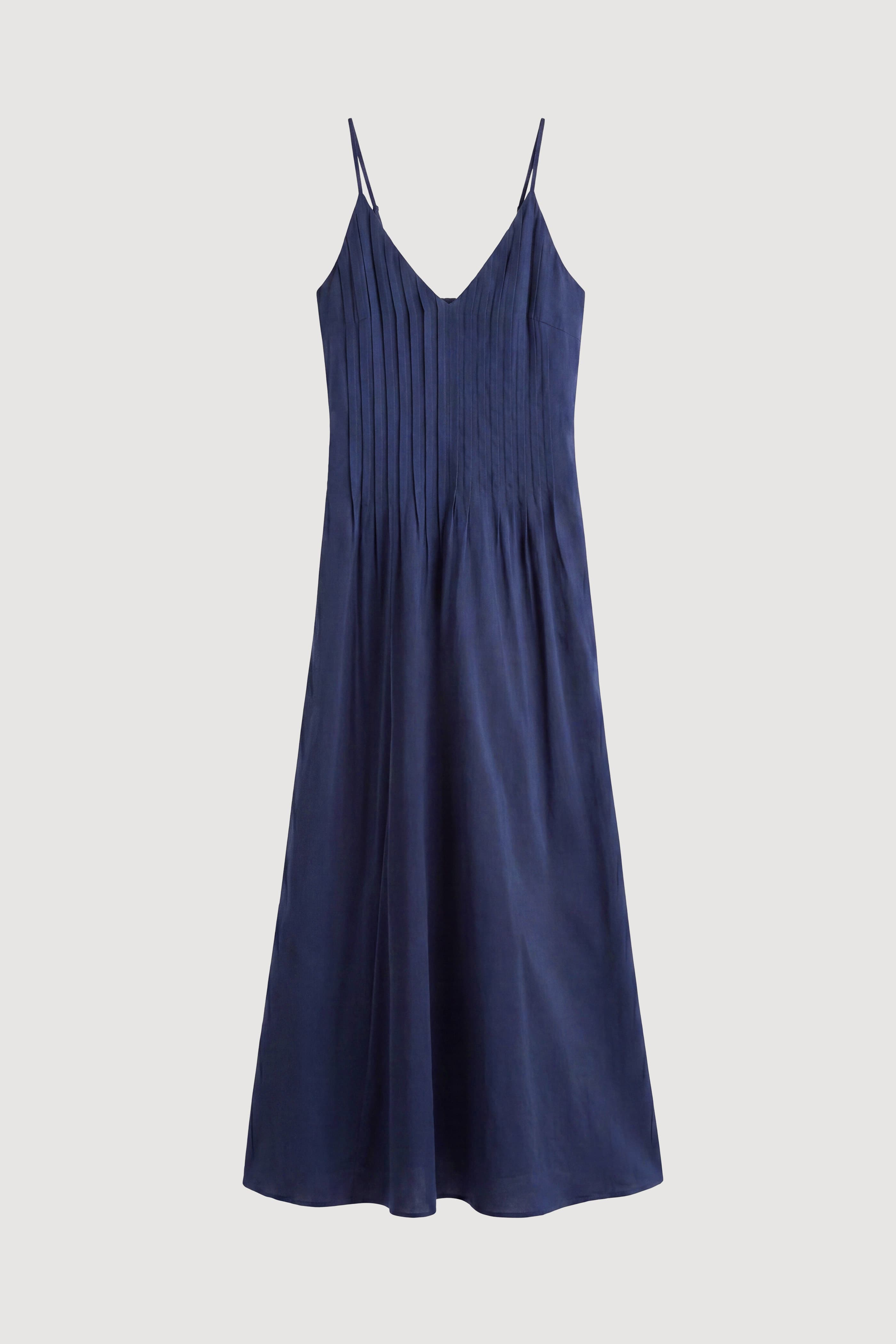 Naomi Pleated Linen-Cotton Dress Naomi Pleated Linen-Cotton Dress