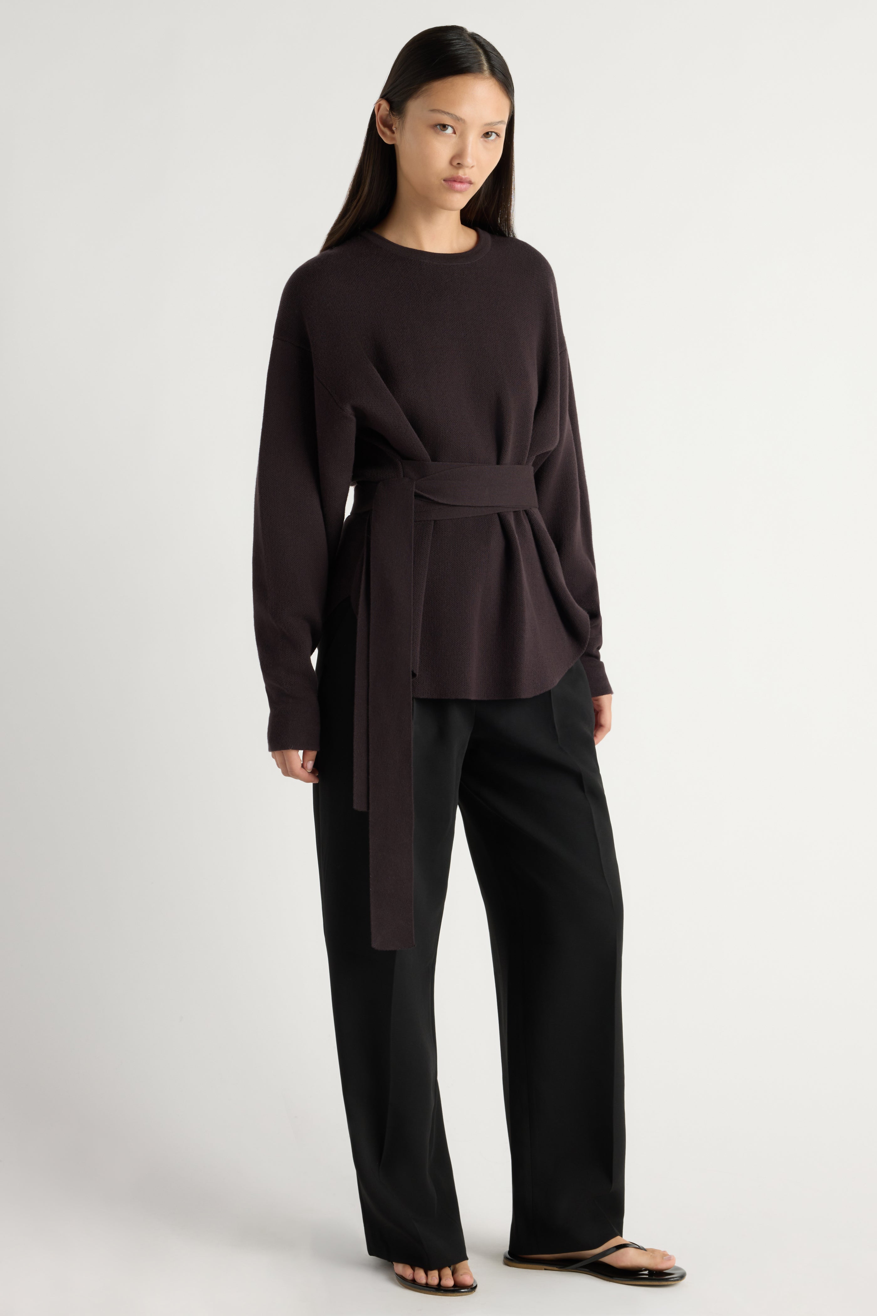 Nara Tie-Front Knit Sweater