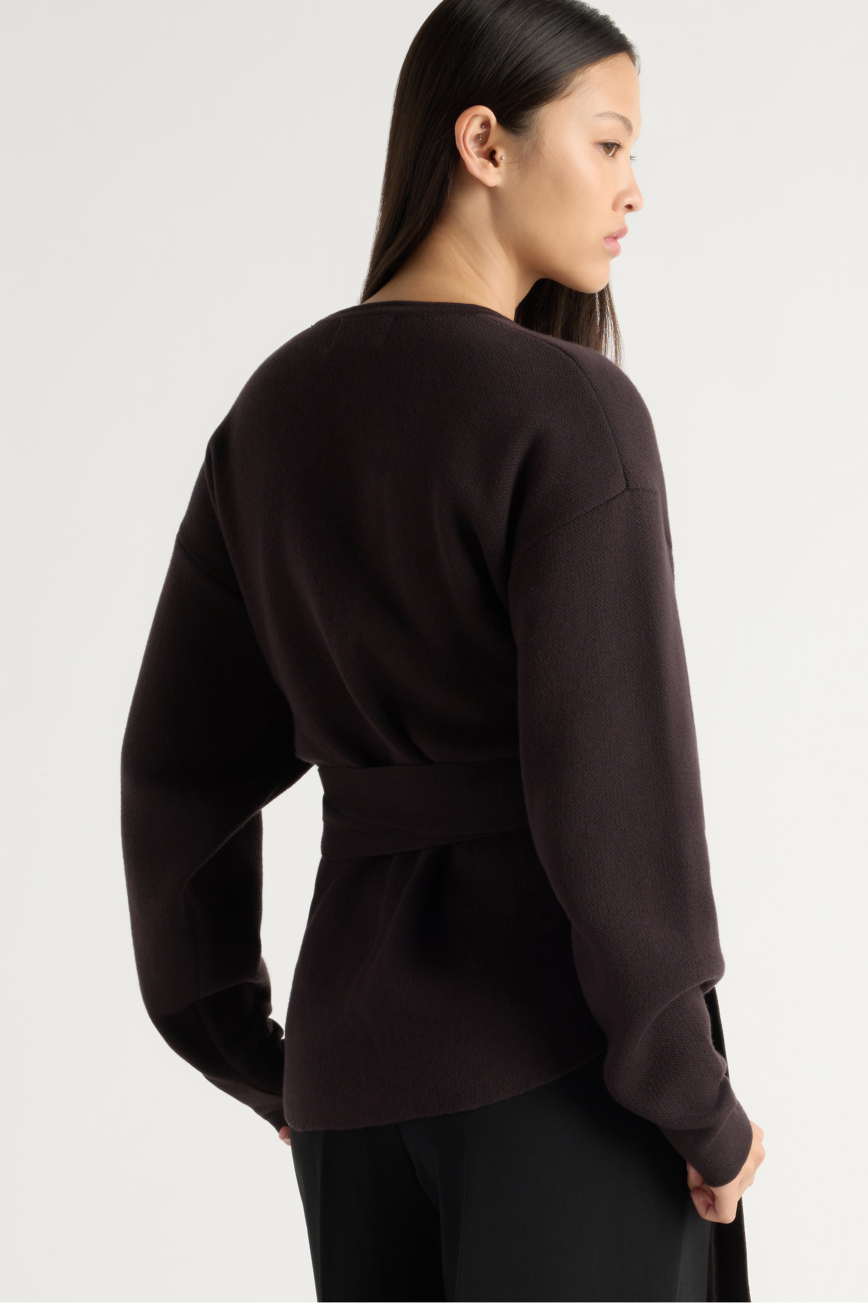 Nara Tie-Front Knit Sweater