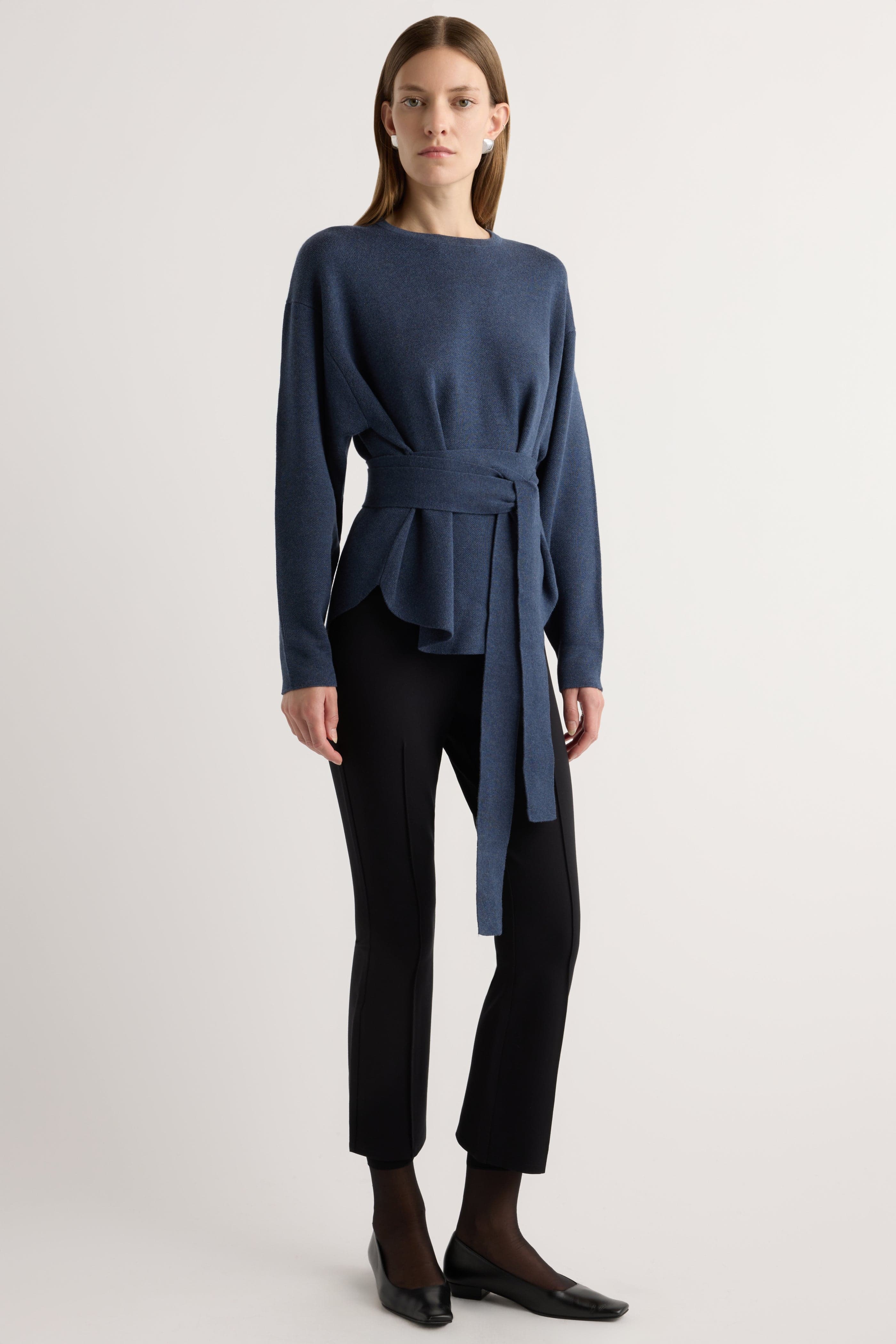 Nara Tie-Front Knit Sweater