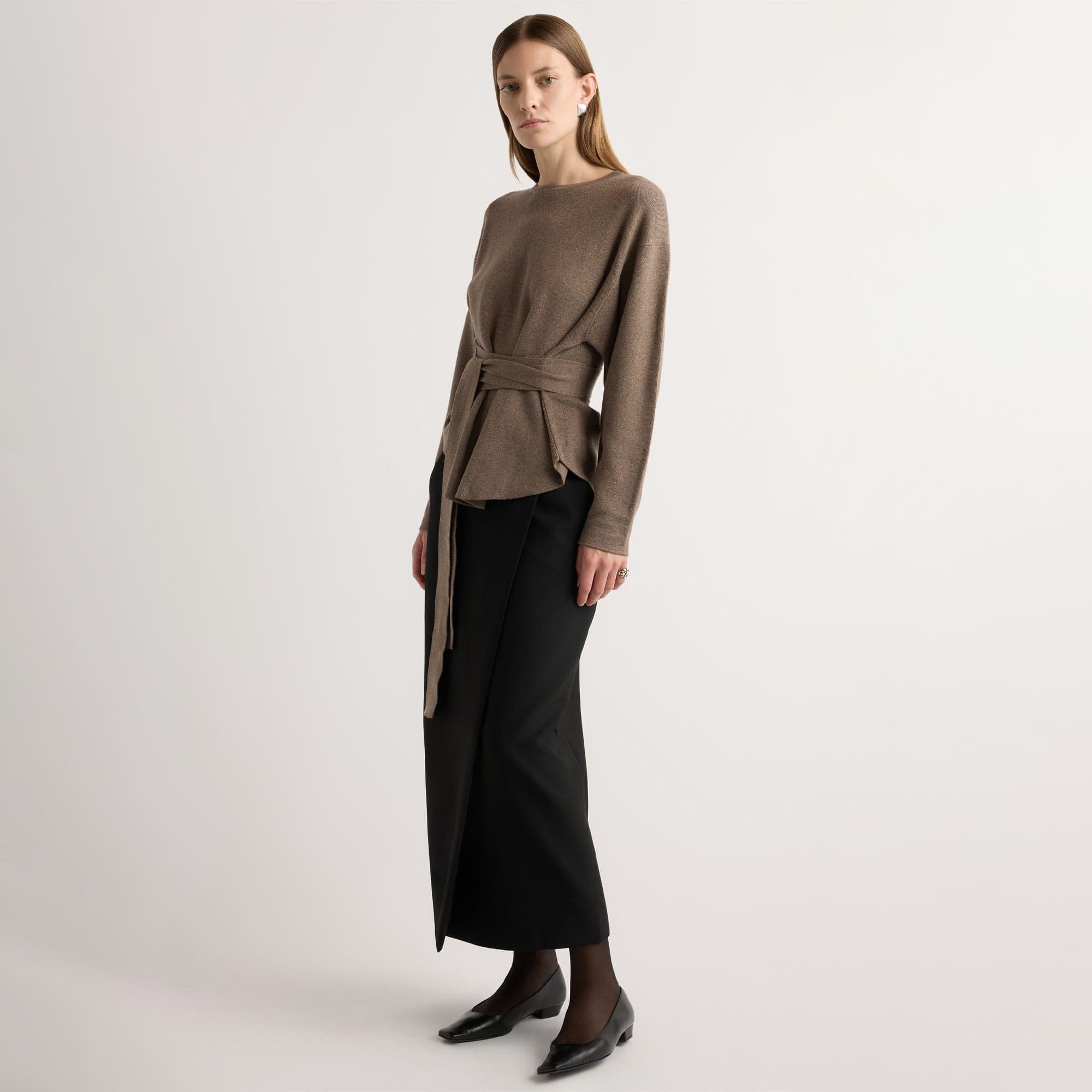 Nara Tie-Front Knit Sweater