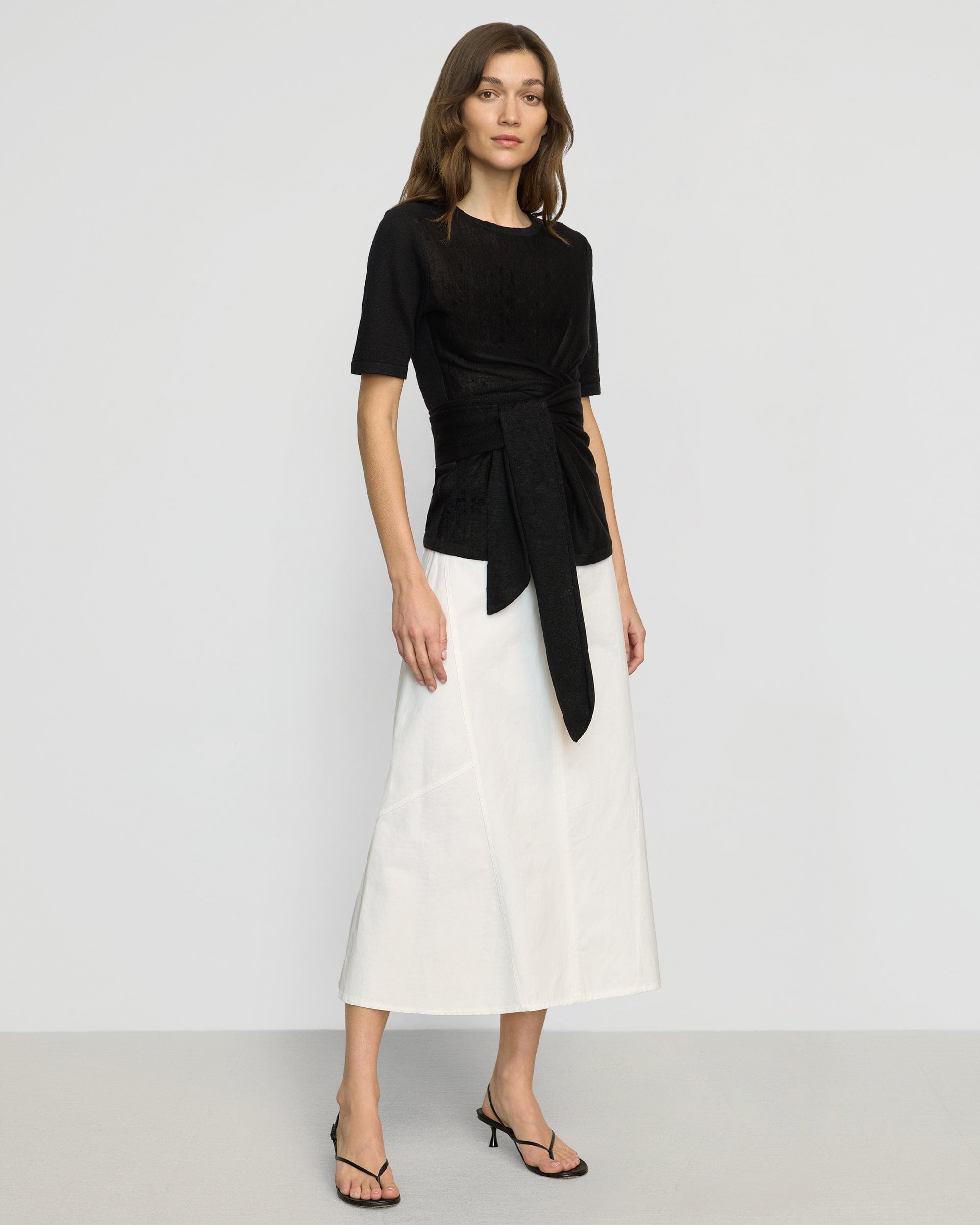 Nava Cotton Twill Flared Skirt