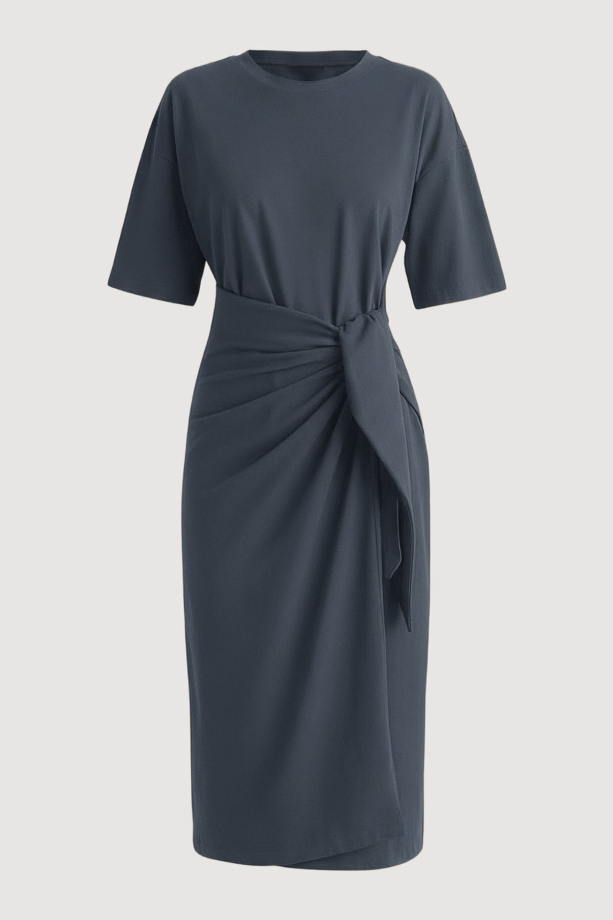 Noa Organic Cotton T-Shirt Wrap Dress (Petite) Dark Maritime / Petite / XS
